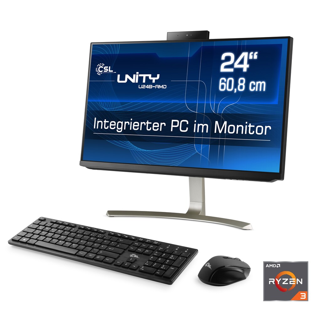 CSL All-in-One PC »Unity U24B-AMD / 4300GE / 1000 GB / 16 GB RAM / Win 11«