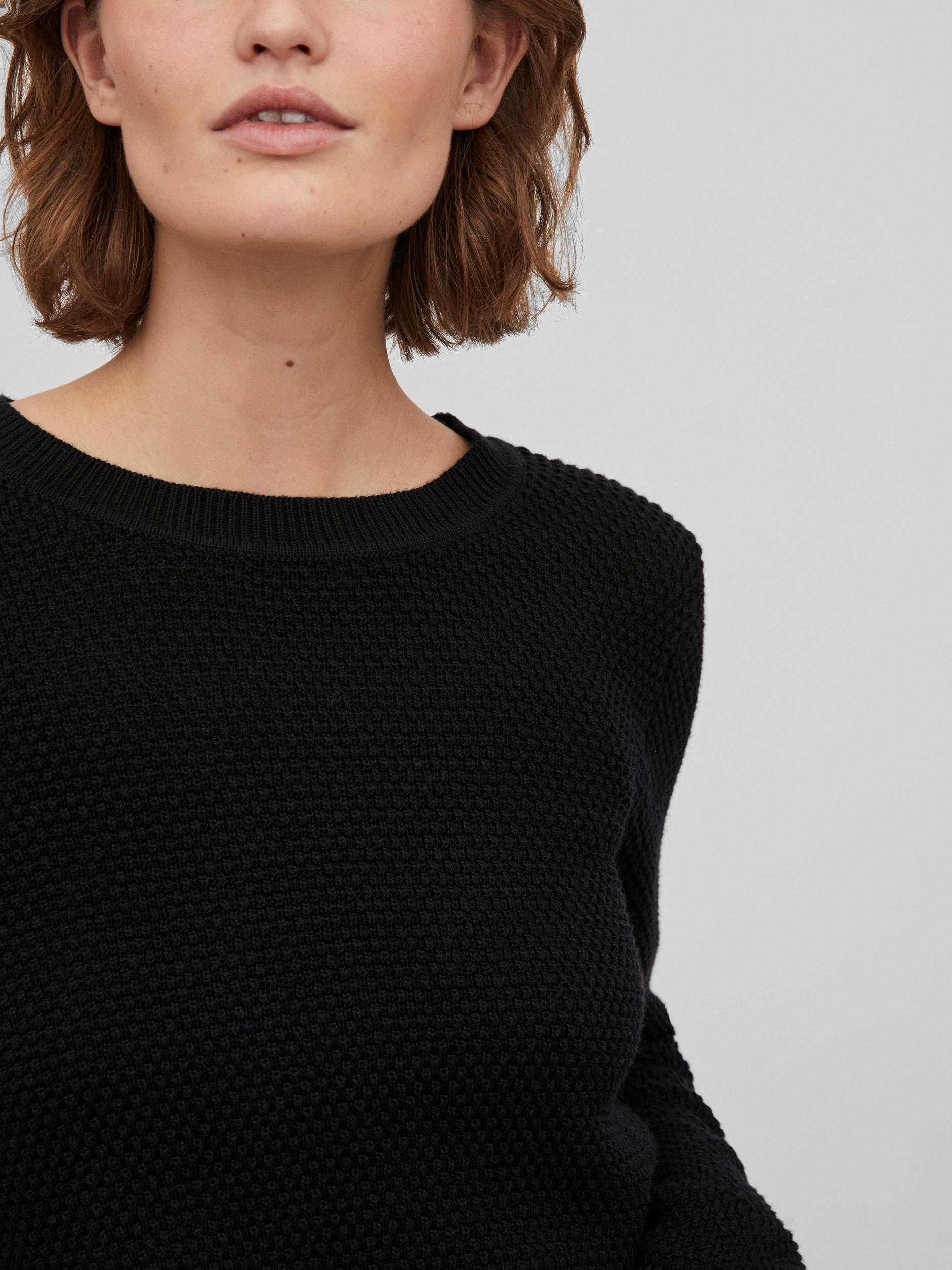 Vila Pull à Col En V Ril Black L Femme 7