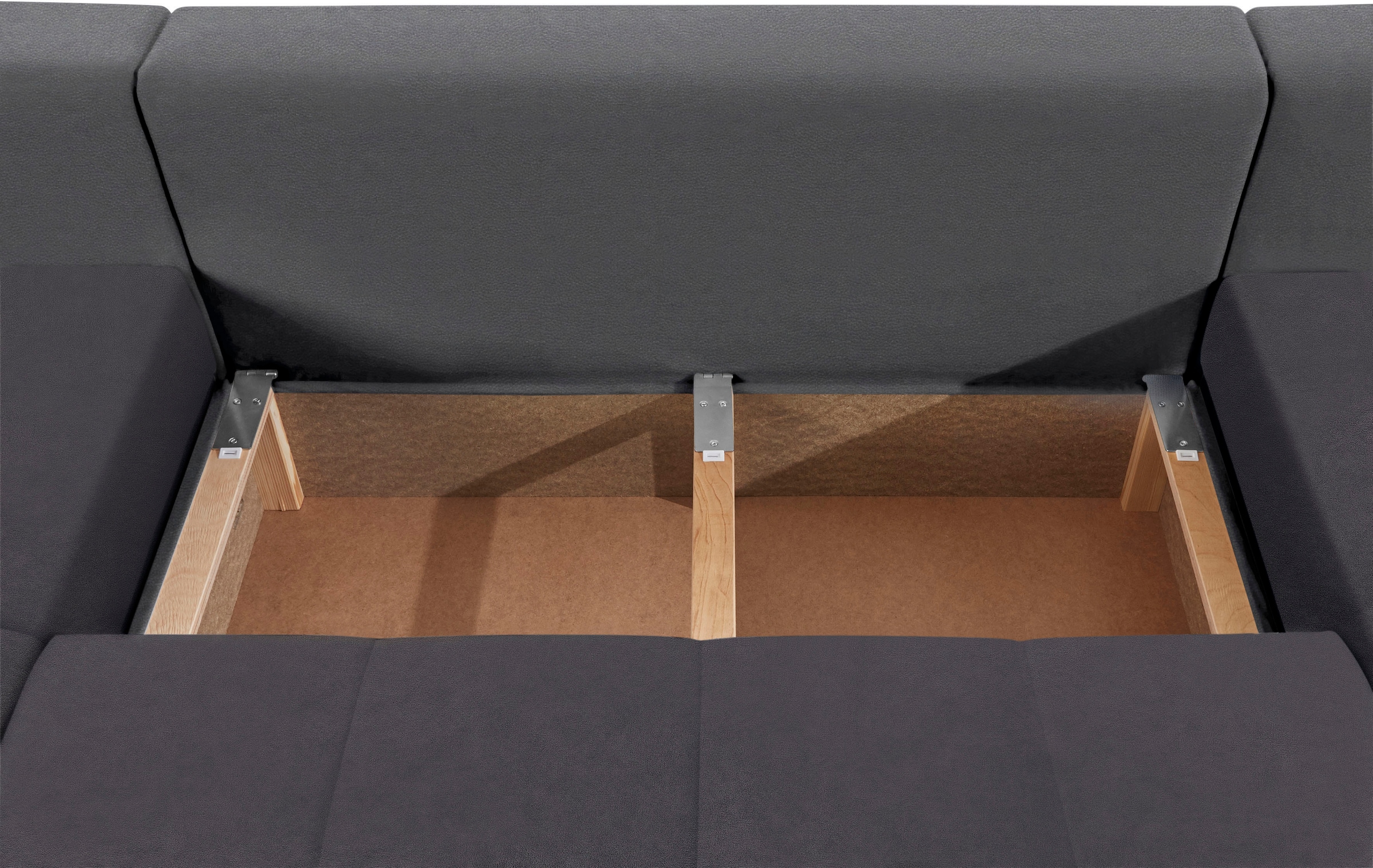 COLLECTION AB Wohnlandschaft »XXL-Josy U-Form, Breite 333 cm, mit 2 Recamieren 77 & 79 cm«, inkl. Bettfunktion, Bettkasten, mit 5 gleich großen Rückenkissen