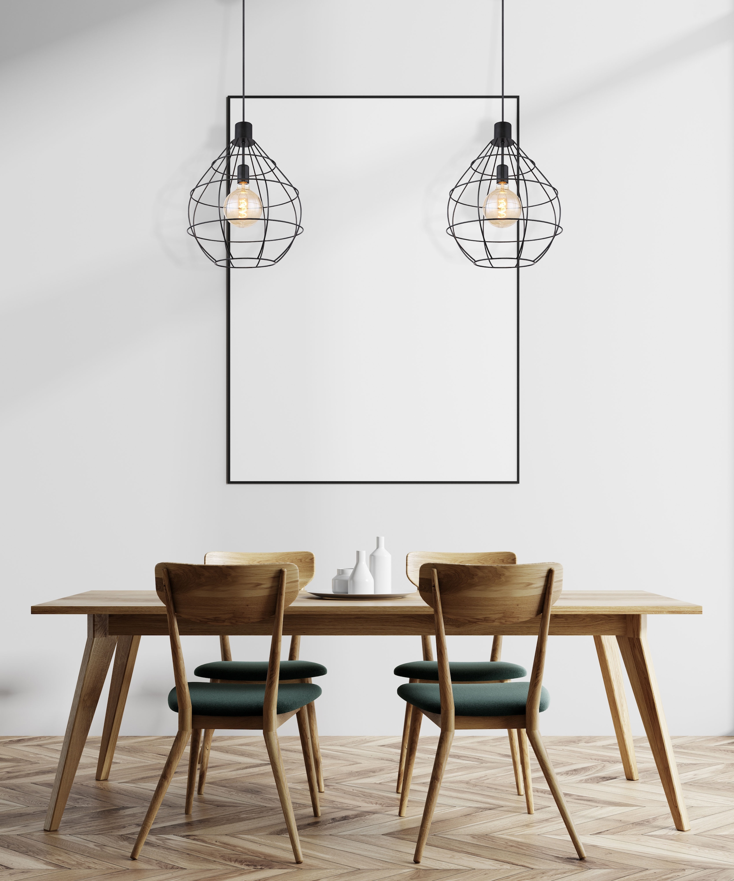 GLOBO LIGHTING Hängeleuchte »EDWIN«, Leuchtmittel E27 | ohne Leuchtmittel, Hängelampe/Pendelleuchte/Esszimmer/Wohnzimmer/Esstisch
