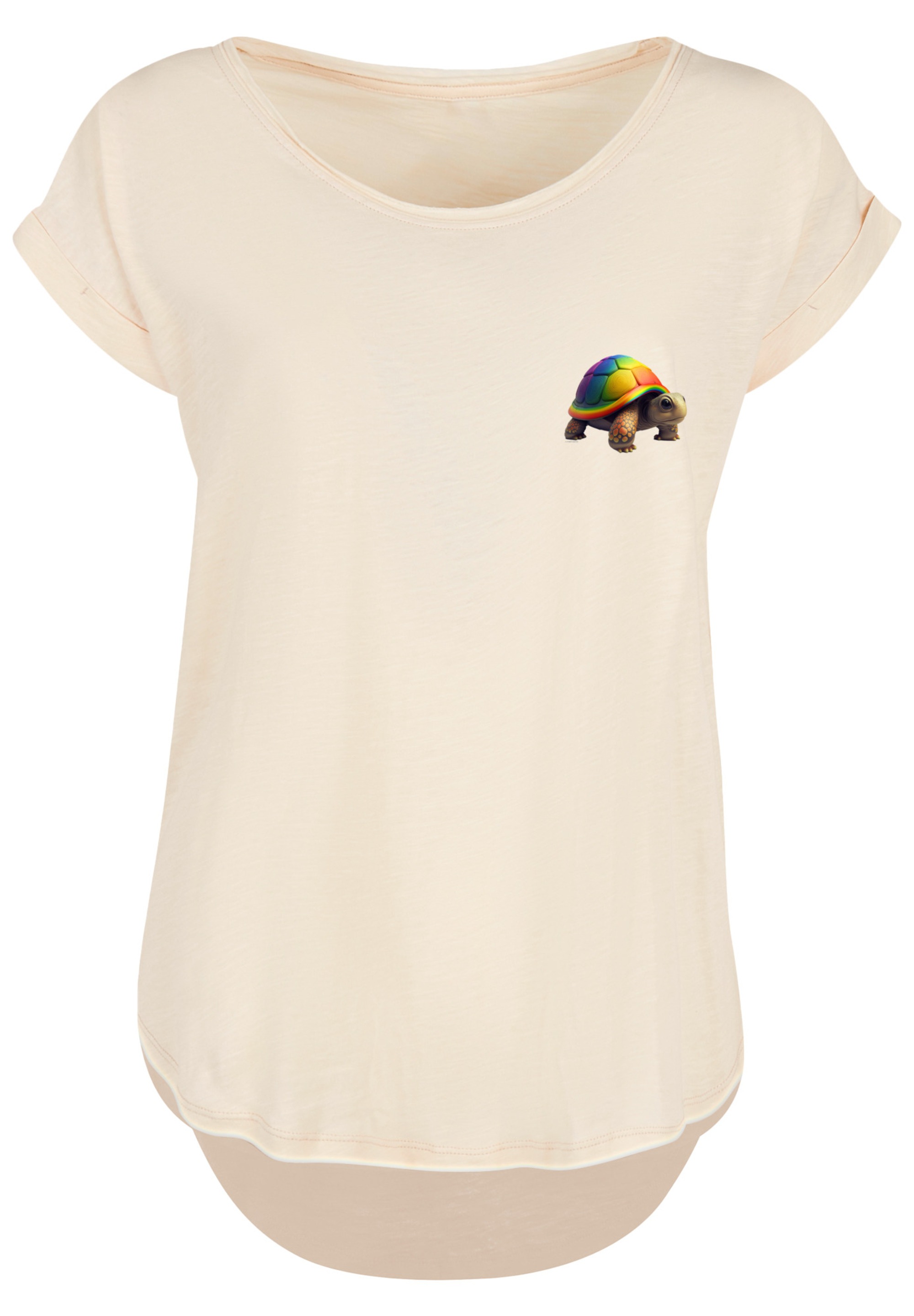 F4NT4STIC T-Shirt »Rainbow Turtle LONG TEE«, Print