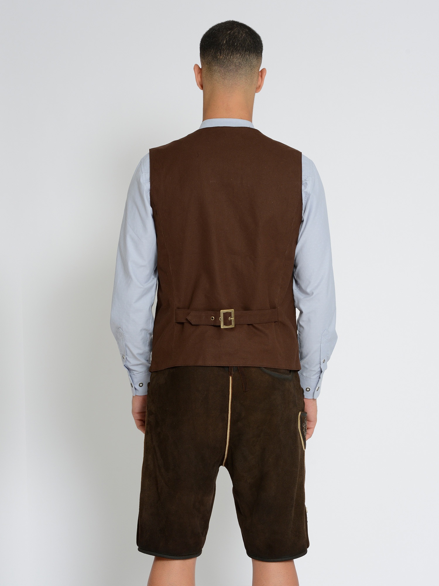 JCC 31023011 Men's Leather Vest Brown 48 2