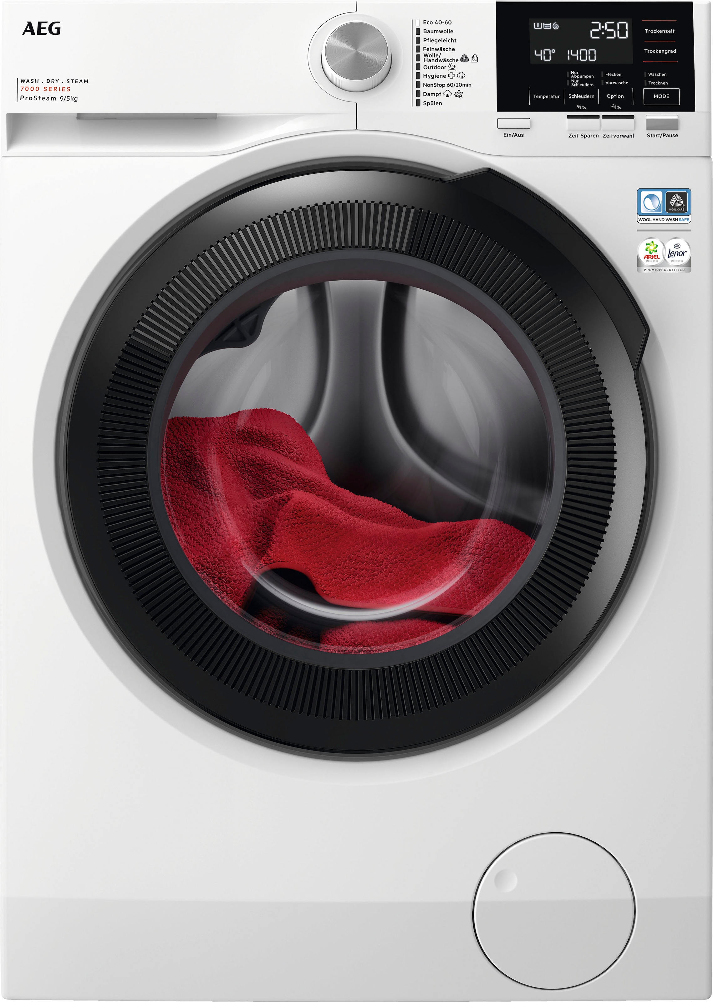 AEG Waschtrockner "LWR759WT" 7000 9 /5 76 ProSteam - Dampf-Programm für 96 günstig online kaufen