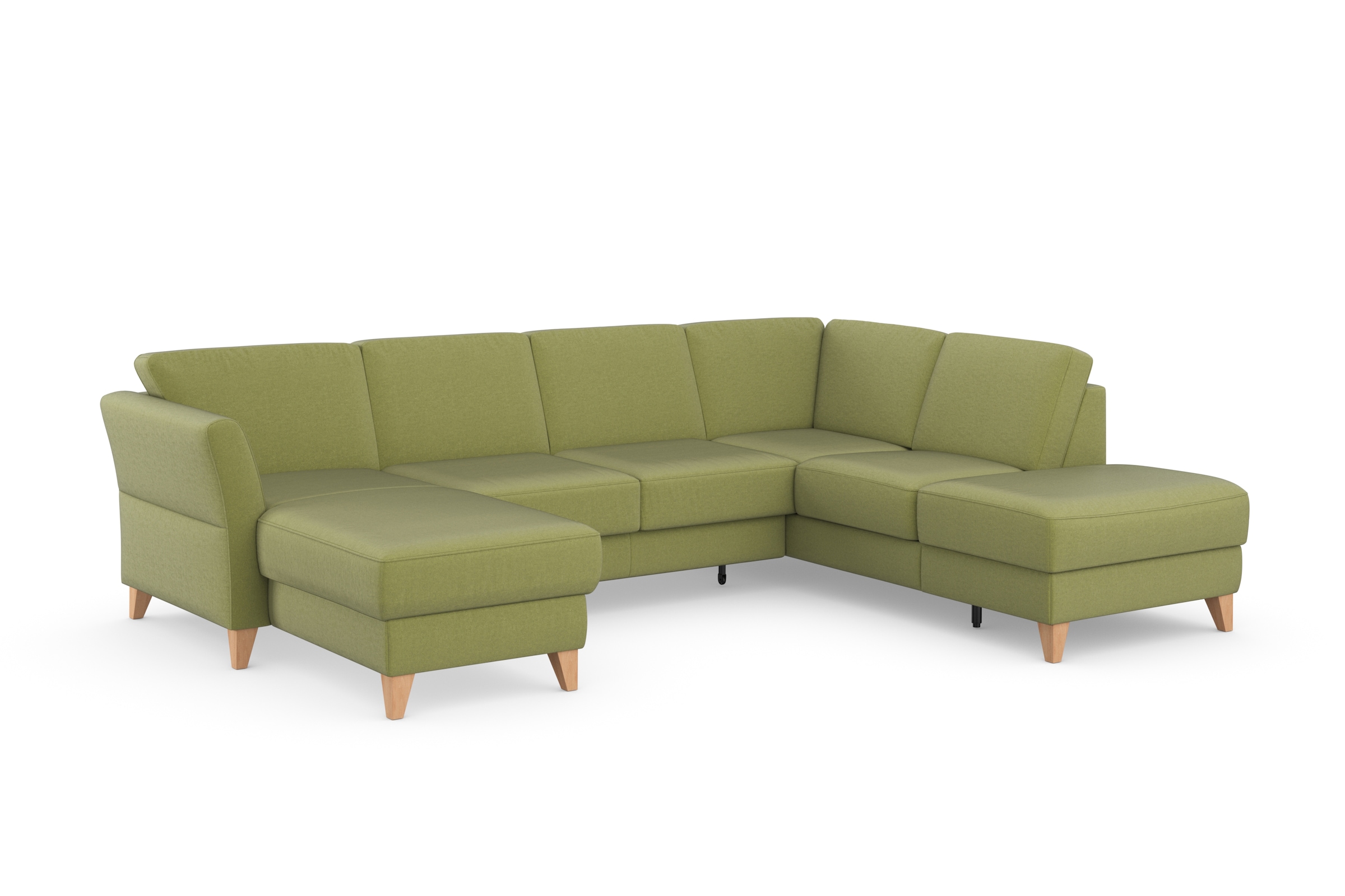 sit&more Wohnlandschaft »Visby U-Form«, wahlweise mit Bettfunktion und Stauraum, frei im Raum stellbar