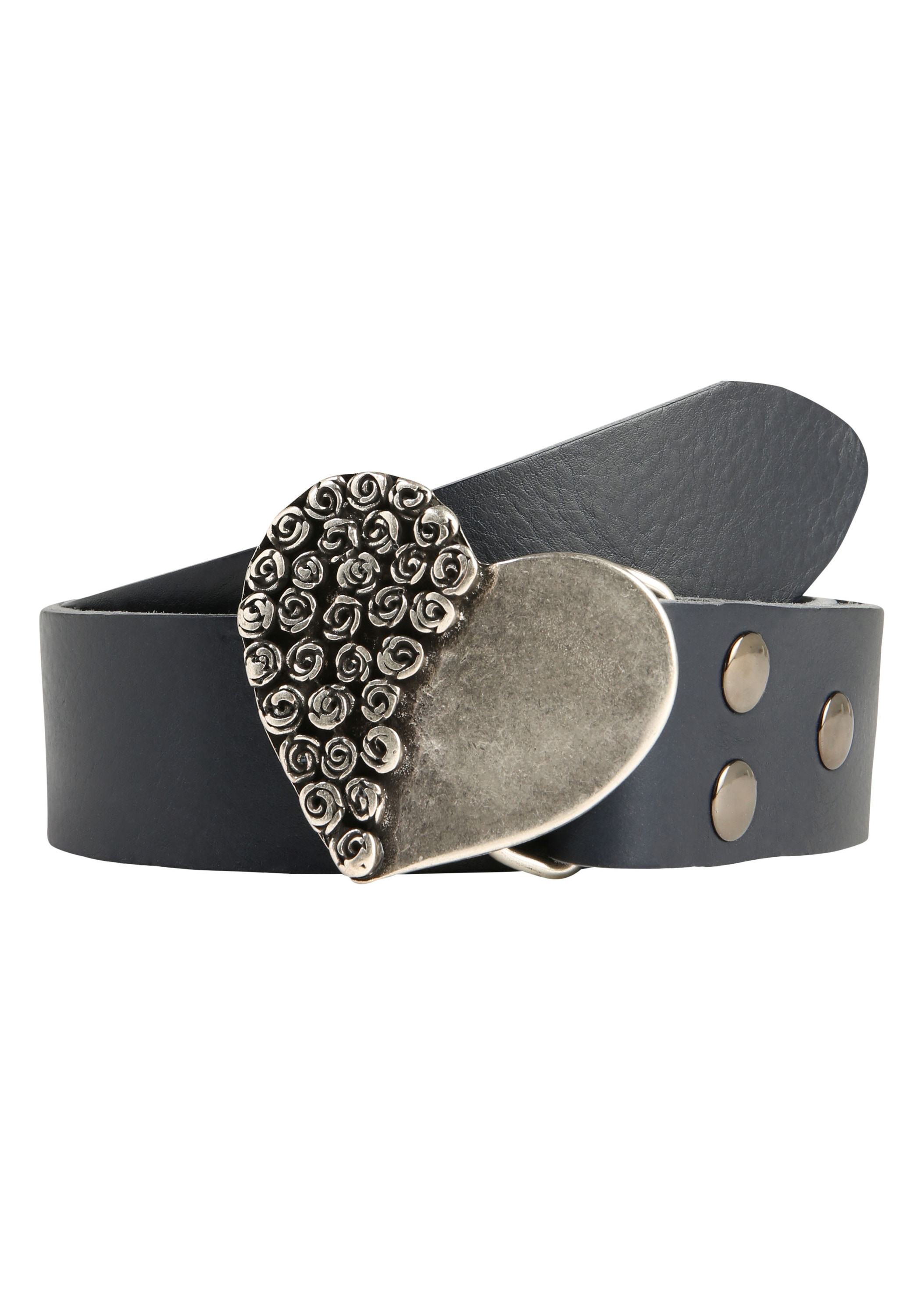 Rettungsring Gürtel Ledergürtel ""Soft Boom Navy", mit austauschbarer Schli günstig online kaufen