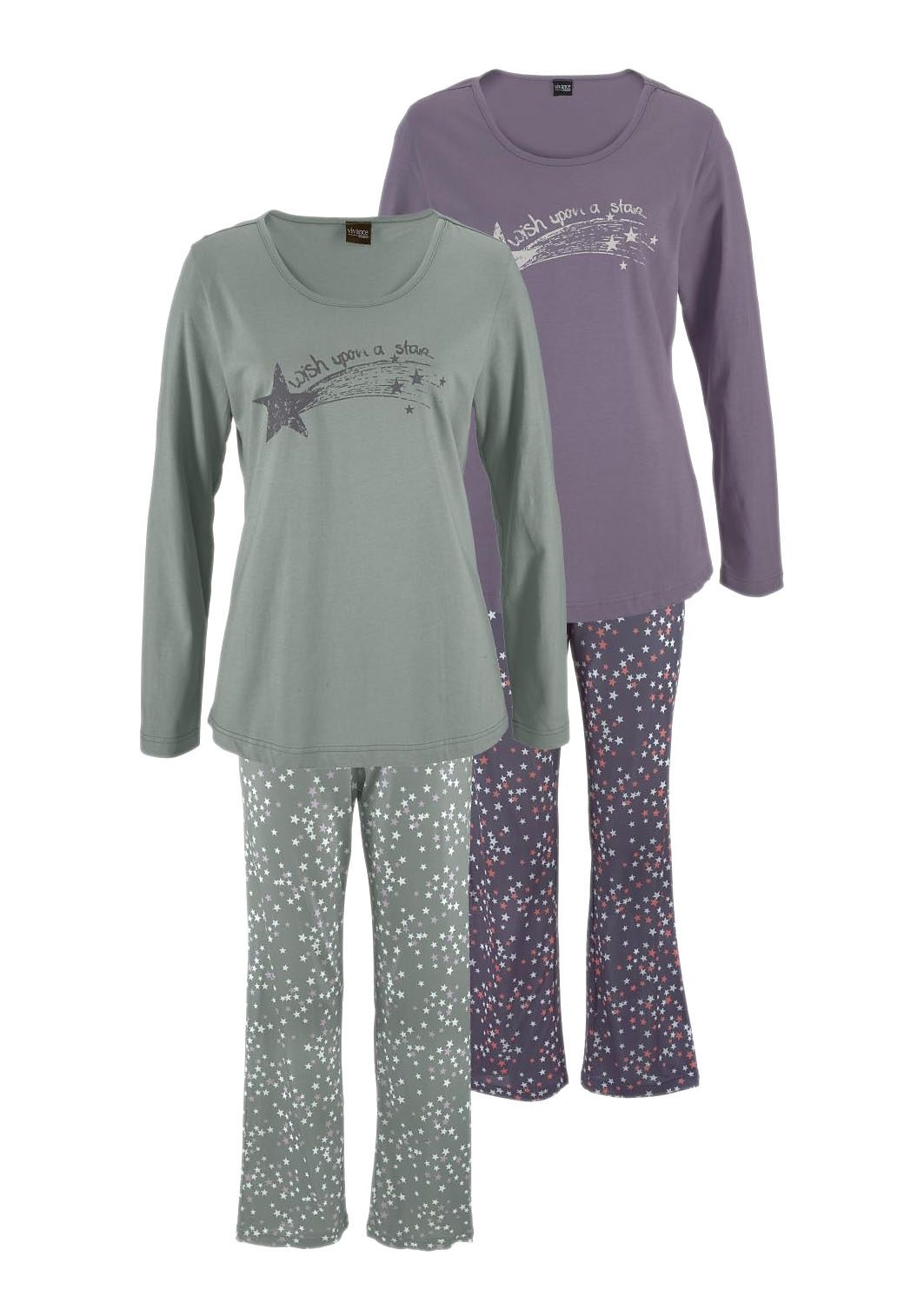 Vivance Dreams Pyjama 2 Stück, 4 tlg. mit Sternenprint günstig online kaufen