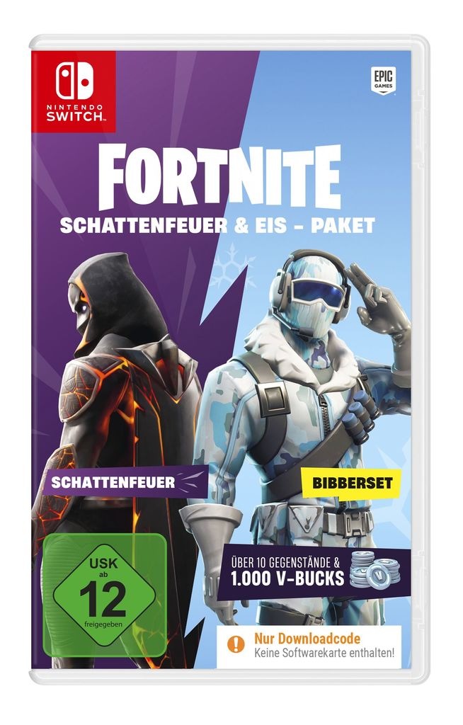 EPIC GAMES Spielesoftware "Fortnite Schattenfeuer & Eis Paket (Code in Box)", Nintendo Switchohne farbbezeichnung, Spielesoftware