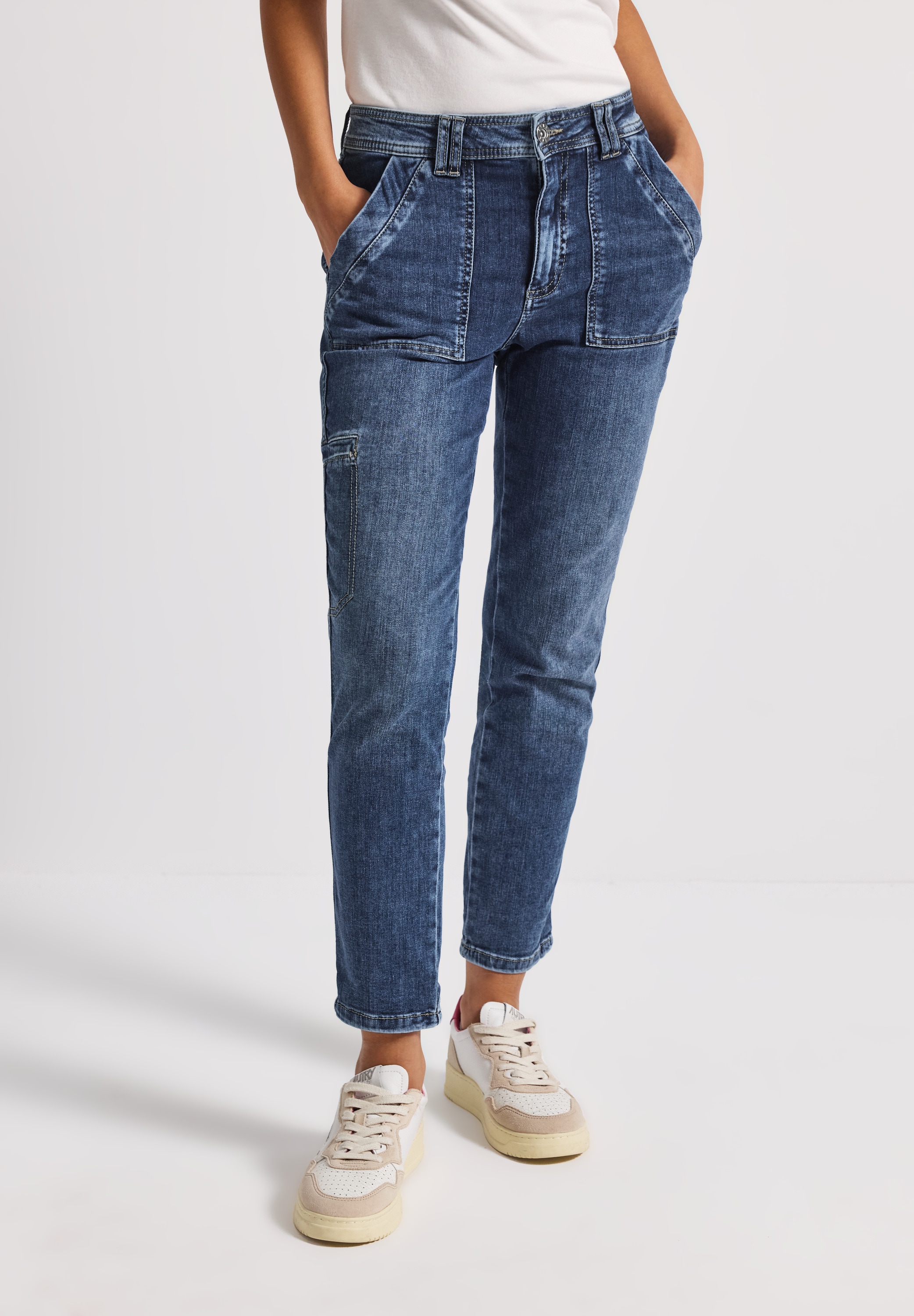 STREET ONE Gerade Jeans, Middle Waist