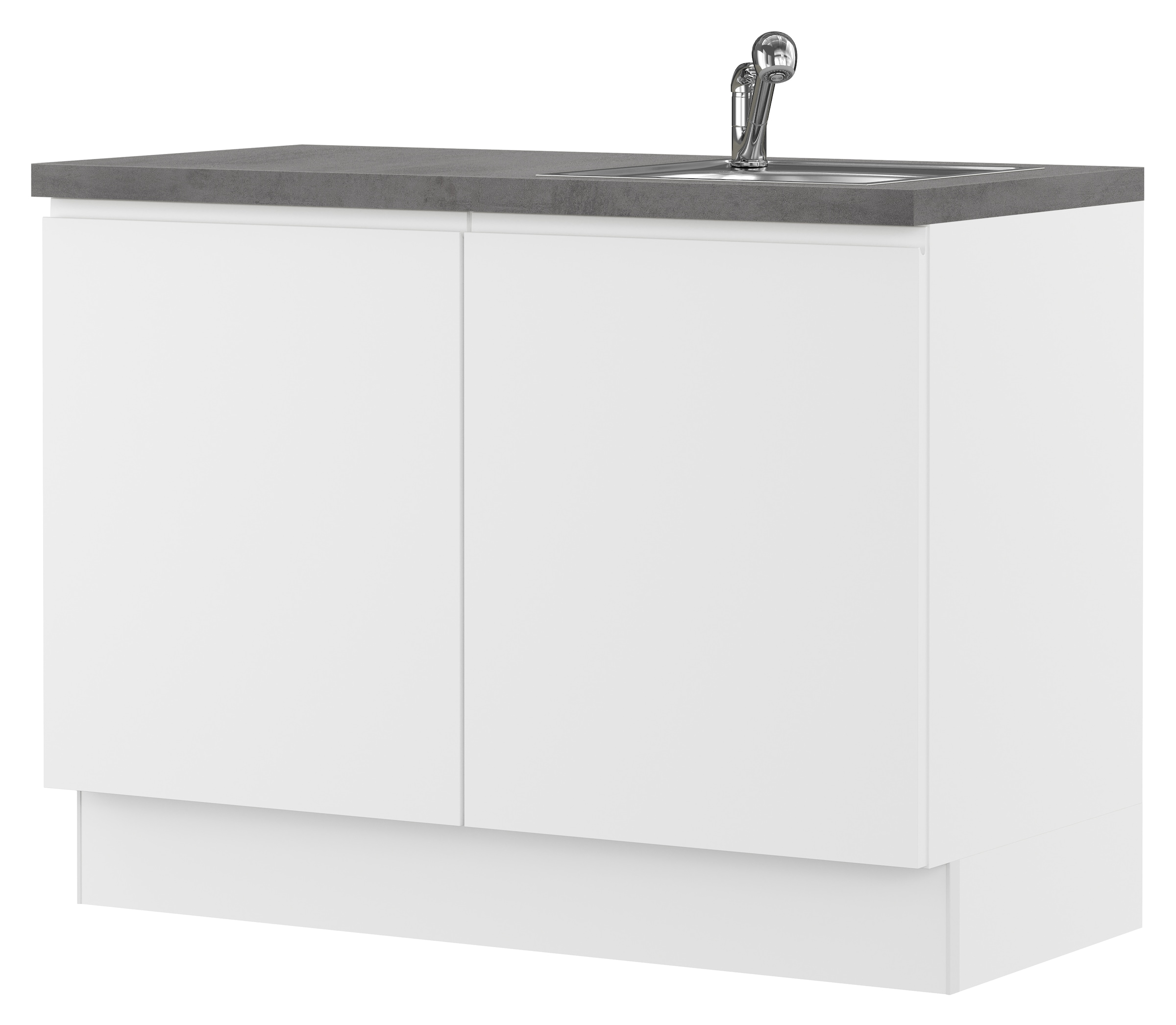 IMPULS KÜCHEN Mehrzweckschrank-Set "Warschau" Spülenschrank und Wäschekorbschrank, Breite 120 cm, 6 Stk. tlg.