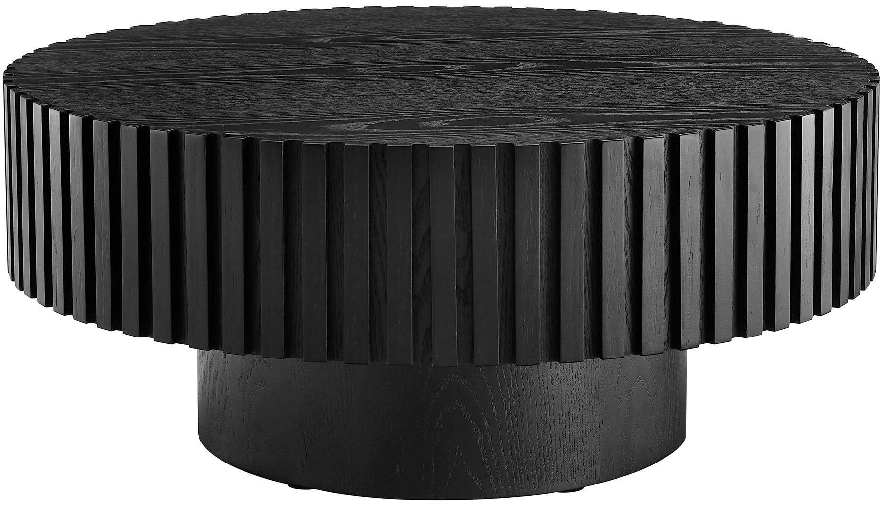 SalesFever Couchtisch "rund mit Massivholz-Lamellen Ø 80 cm" 1 Stk. tlg. mi günstig online kaufen