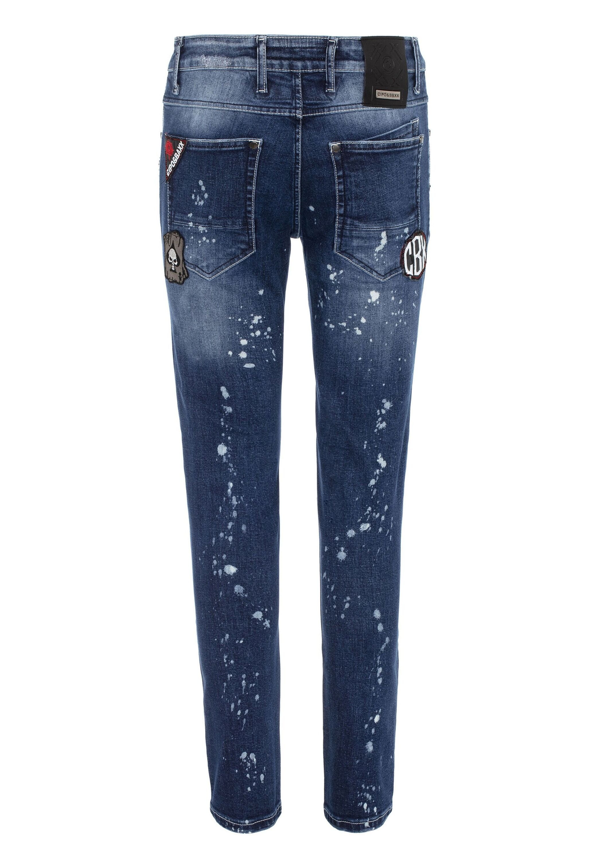 Cipo & Baxx Straight-Jeans »DENIM«, bequeme Jeans im angesagten Patchwork-Style, CD643