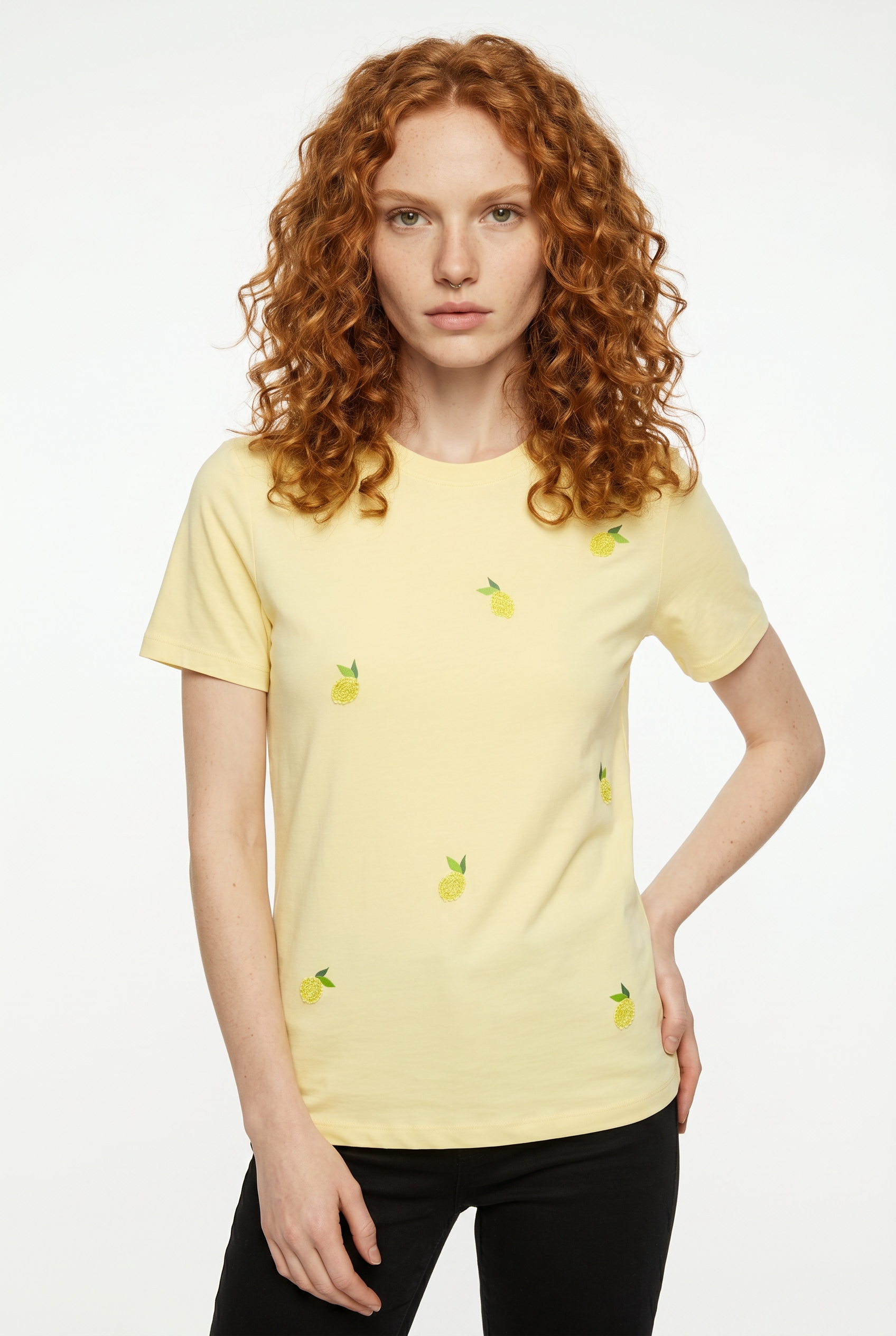 ONLY CARMAKOMA Kurzarmshirt »CARKITA LIFE S/S PEARL TOP JRS«