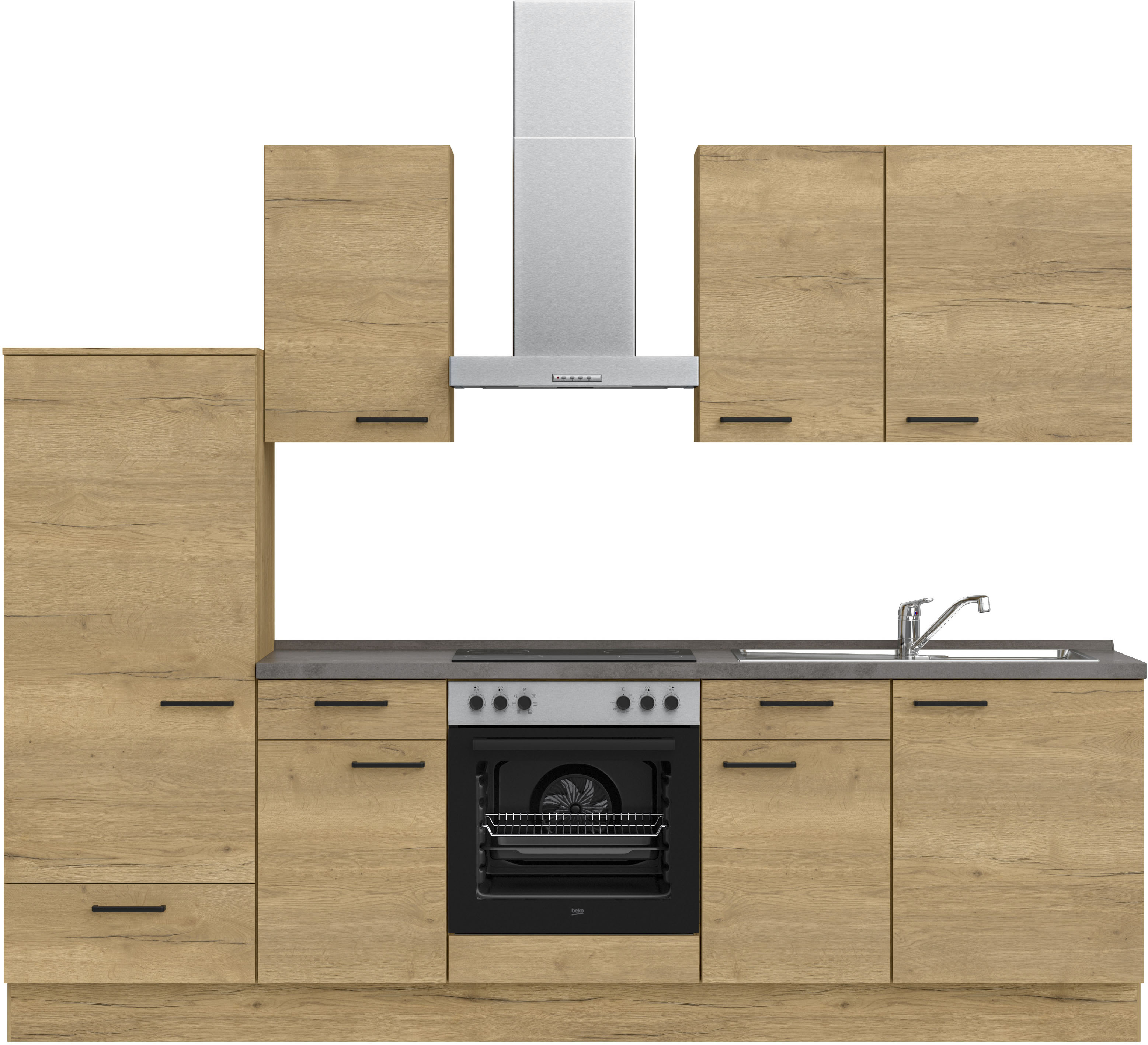 nobilia ""Structura I", NEU: individuell anpassbar mit gratis Profi-Beratung" vormontiert, Breite 270 cm, Ausrichtung wählbar, wahlw. mit E-Geräten