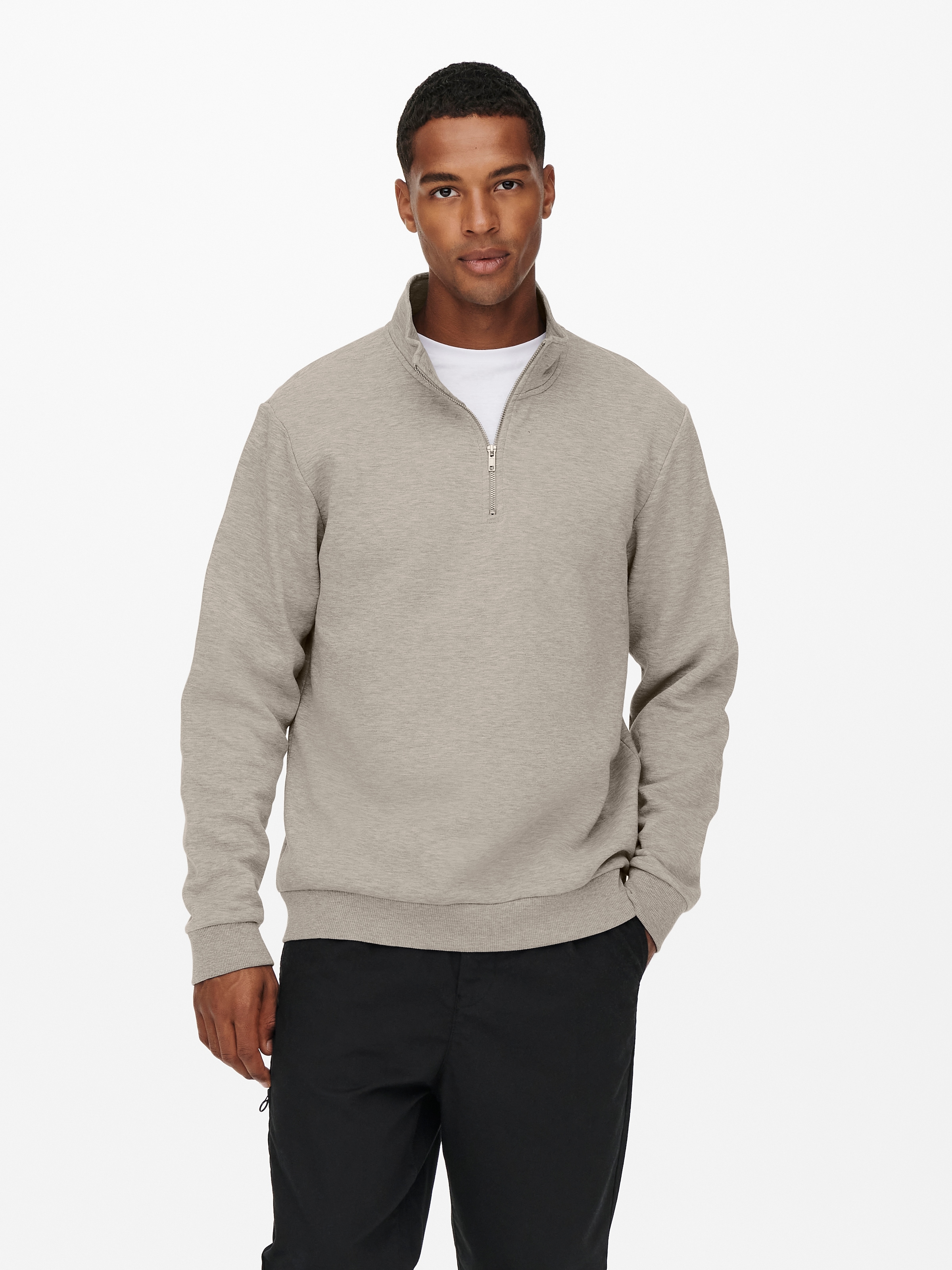 Only & Sons Herren Pullover ONSCERES HALF ZIP SWEAT - Regular Fit günstig online kaufen