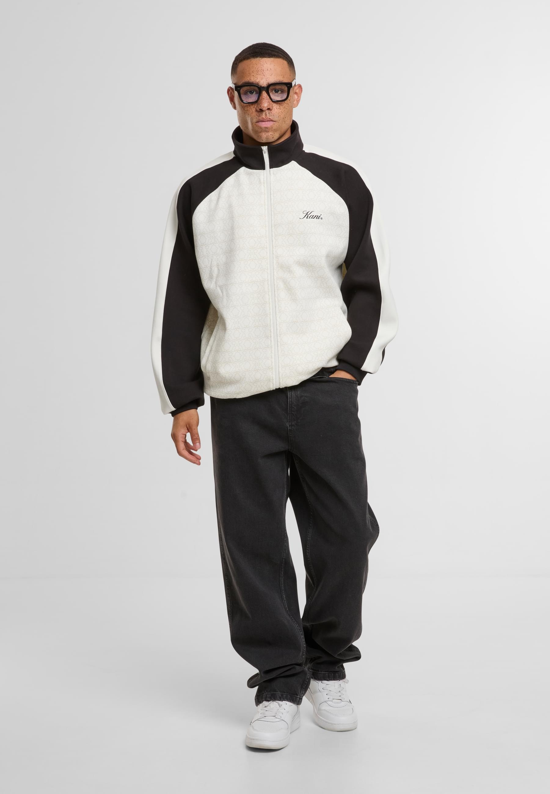 Karl Kani Trainingsjacke »Karl Kani Kani Sidestripe Aop Trackjacket«, (1 St.), ohne Kapuze