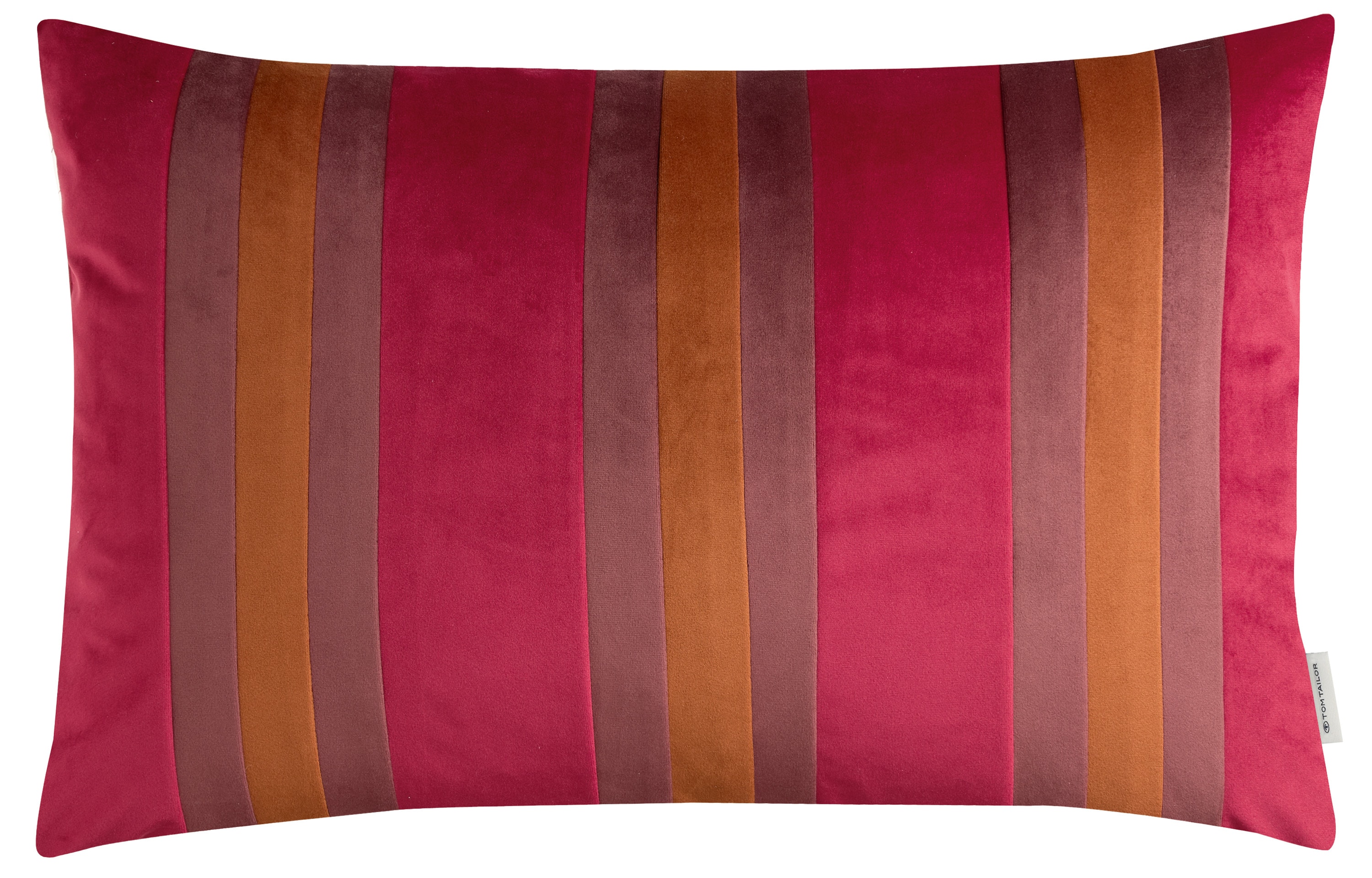 TOM TAILOR HOME Dekokissen "Velvet Stripe" aus weichem Velvet