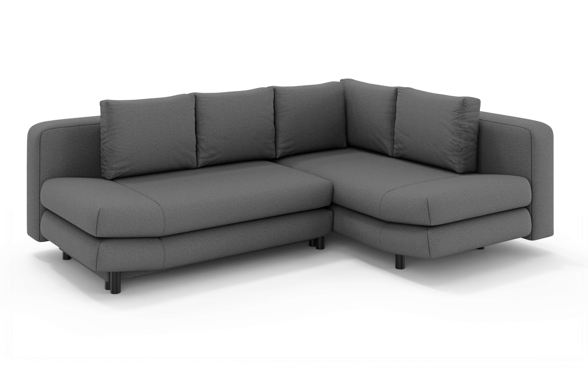 Home affaire Ecksofa »LENNARA Schlafsofa mit Bettkasten, Maße B/T/H: 234/179/85 cm«, L-Form mit Ottomane rechts/links, mit Wellenunterfederung
