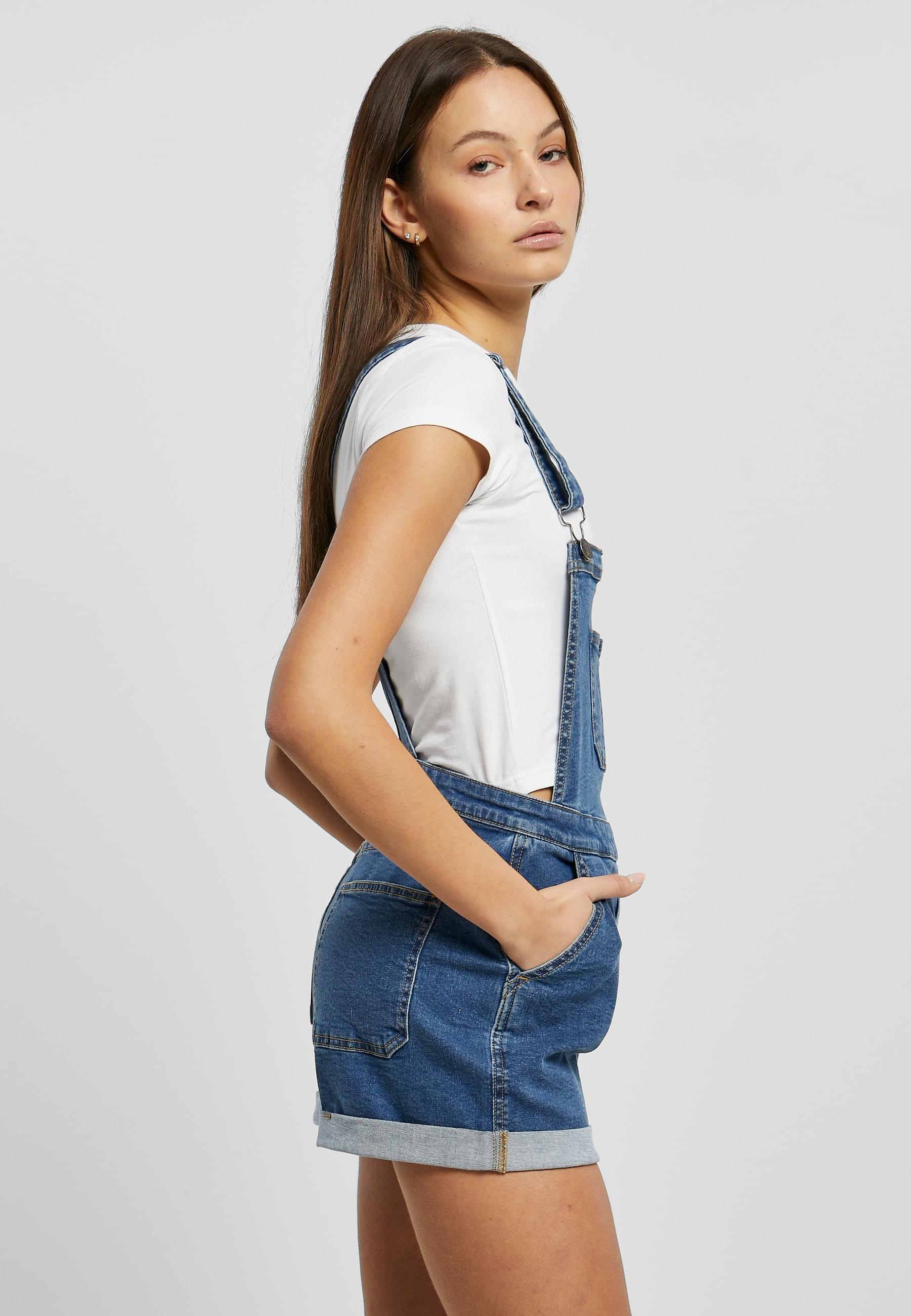 URBAN CLASSICS Jumpsuit »Urban Classics Damen Ladies Organic Short Dungaree«, (1 tlg.)