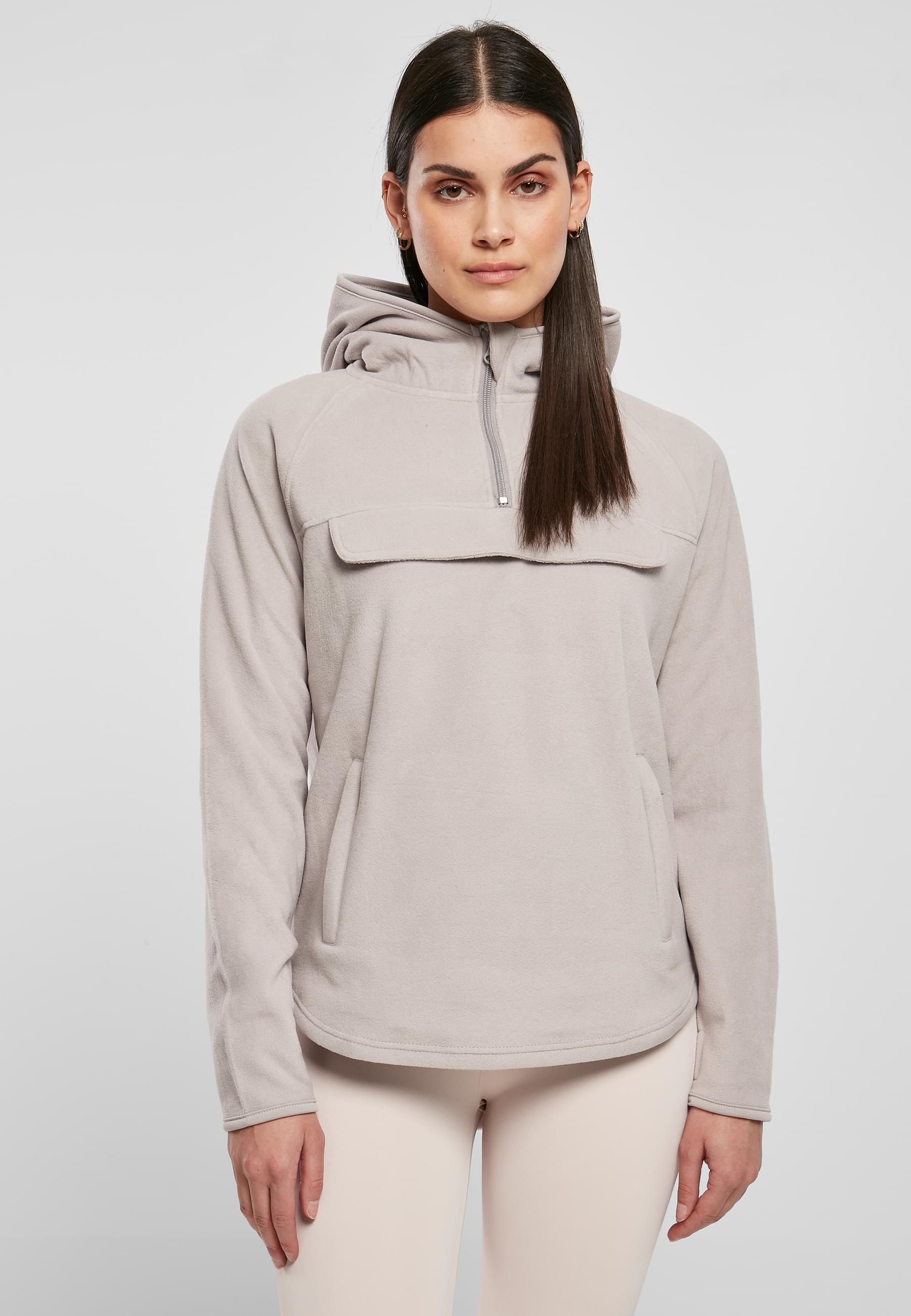 URBAN CLASSICS Kapuzenpullover »Urban Classics Damen Ladies Polar Fleece Pull Over Hoody«, (1 tlg.)