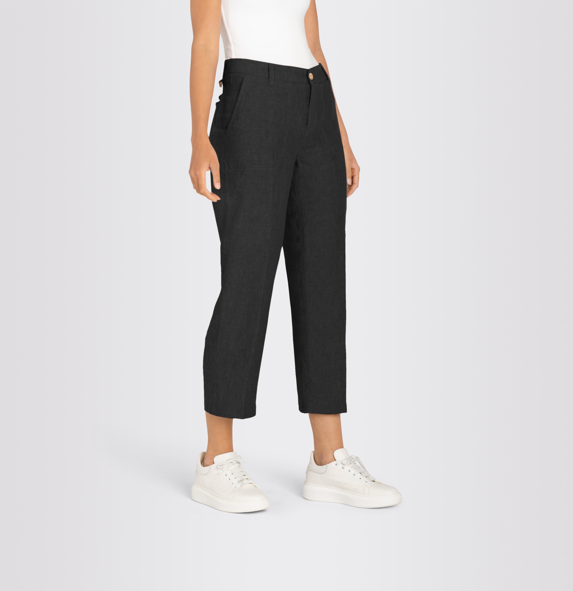 MAC Leinenhose "NORA cropped", temperaturausgleichend und angenehm auf der günstig online kaufen