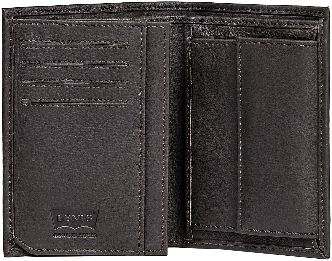 Levi's® Geldbörse »VINTAGE TWO HORSE VERTICAL COIN WALLET« mit schöner Prägung Herrenbörse Portemonnaie Leder