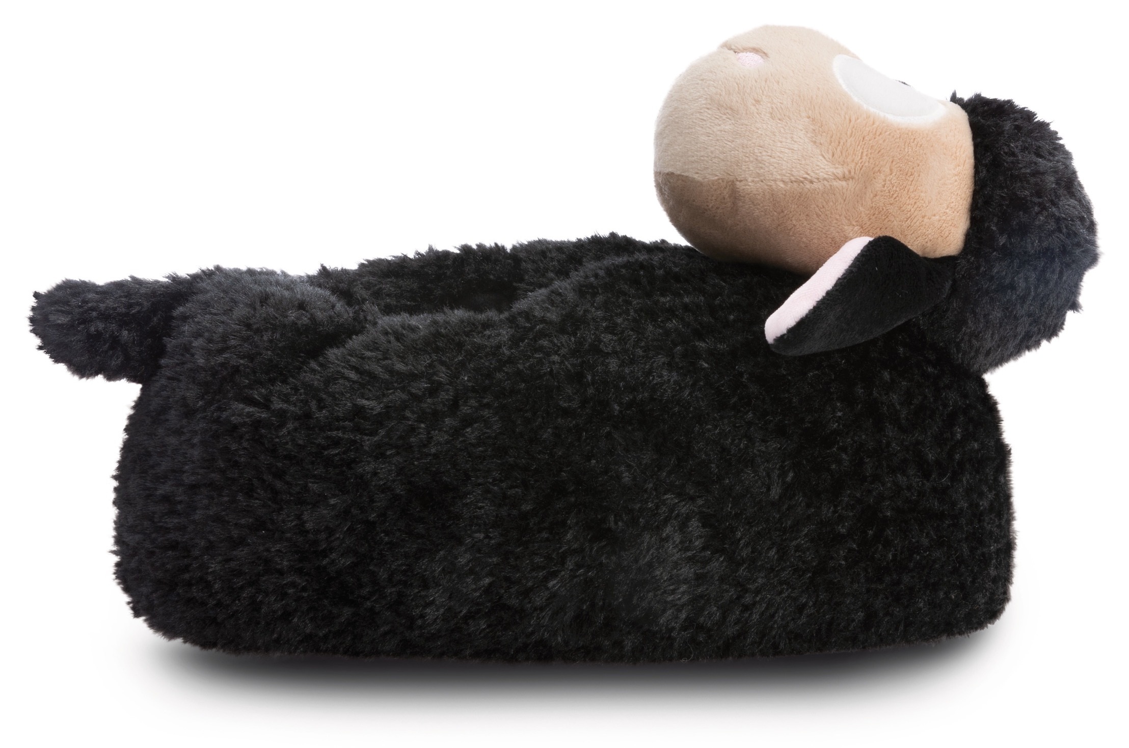 Nici Plüsch Hausschuhe »SCHAF WOOL*Y GANG«, Pantoffel, ein Fuß schwarz, ein Fuß weiß