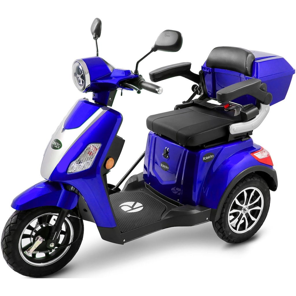 Rolektro Elektromobil »Rolektro E-Trike 25 V.3, Lithium Akku«, 1000 W, 25 km/h, (mit Topcase)