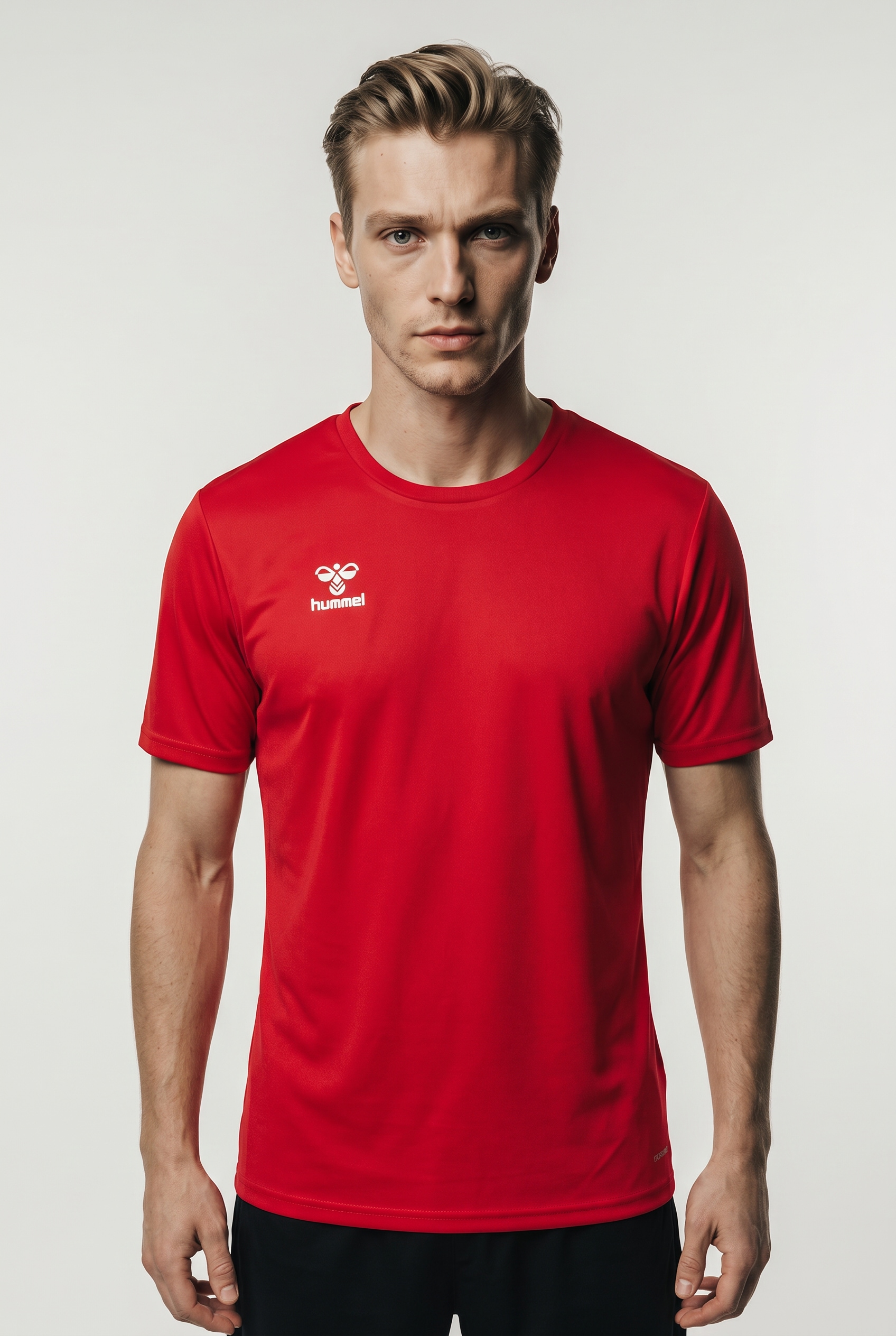 hummel Trainingsshirt "HMLESSENTIAL JERSEY S/S" Kurzarm-Design, mit Rundhalsausschnitt, in Trikot-Qualität