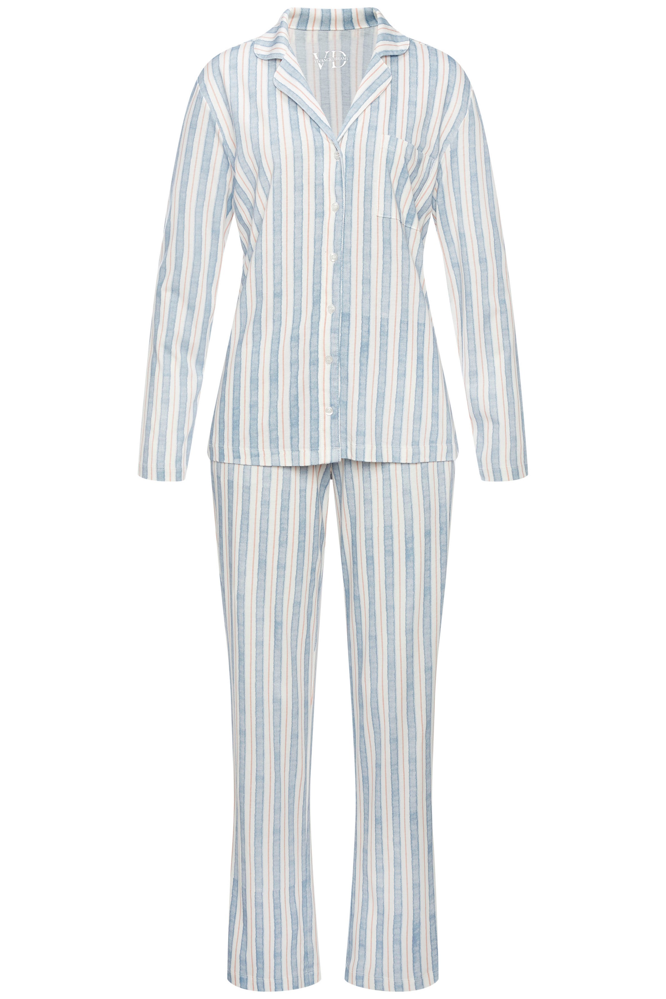 Vivance Dreams Pyjama 2 Stk. tlg., mit durchgehender Knopfleiste günstig online kaufen
