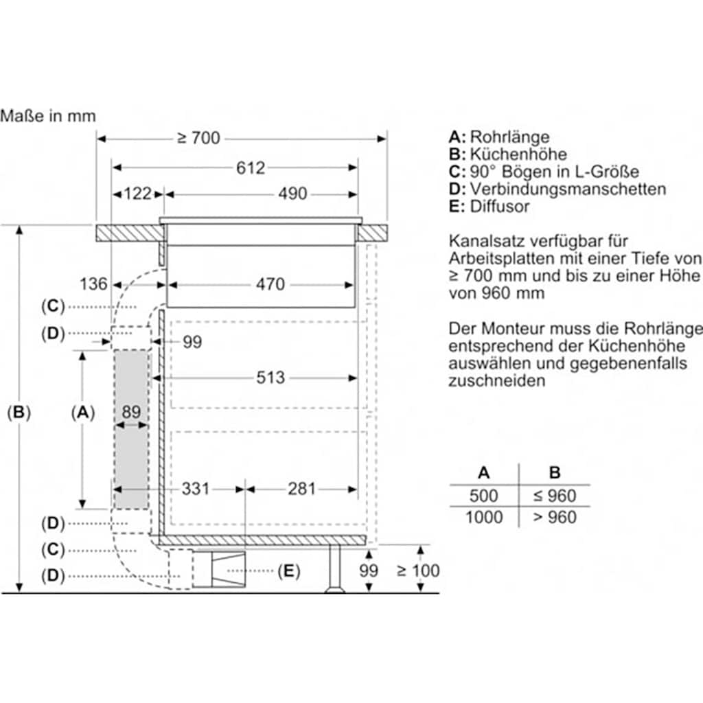 NEFF Induktions-Kochfeld von SCHOTT CERAN® »V58NBS1L0«, V58NBS1L0