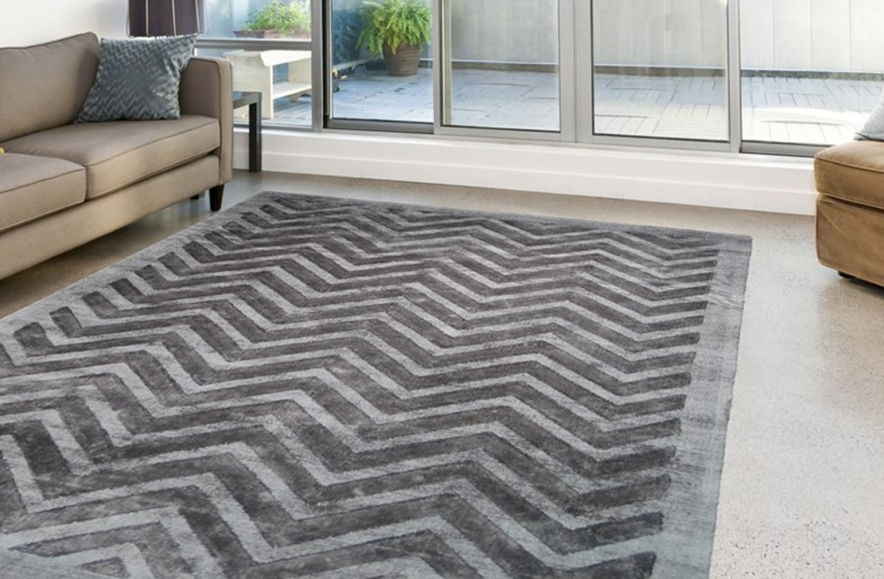 calo-deluxe Teppich »Viteox 410«, rechteckig, 13 mm Höhe, Viskose, Kurzflor, Wohnzimmer