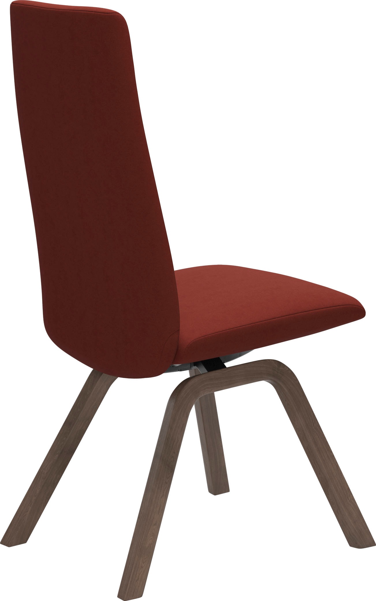 Polsterstuhl STRESSLESS "Laurel", rot (rot dinamica, walnuss), B:49cm H:105cm T:60cm, Microfaser DINAMICA (88% Polyester, 12% Polyurethan), Stühle, Polsterstuhl, High Back, Größe M, mit schräggestellten Beinen in Walnuss 3