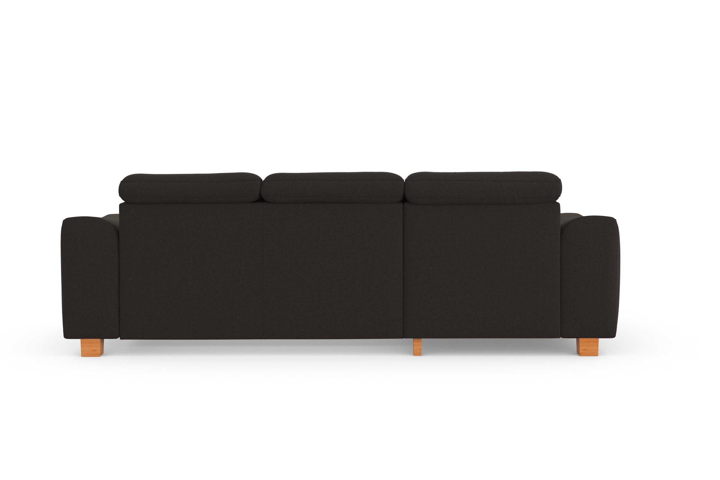 sit&more Ecksofa »Dundee L-Form«, mit Federkern und Massivholzfüßen, wahlweise mit Kopfteilverstellung