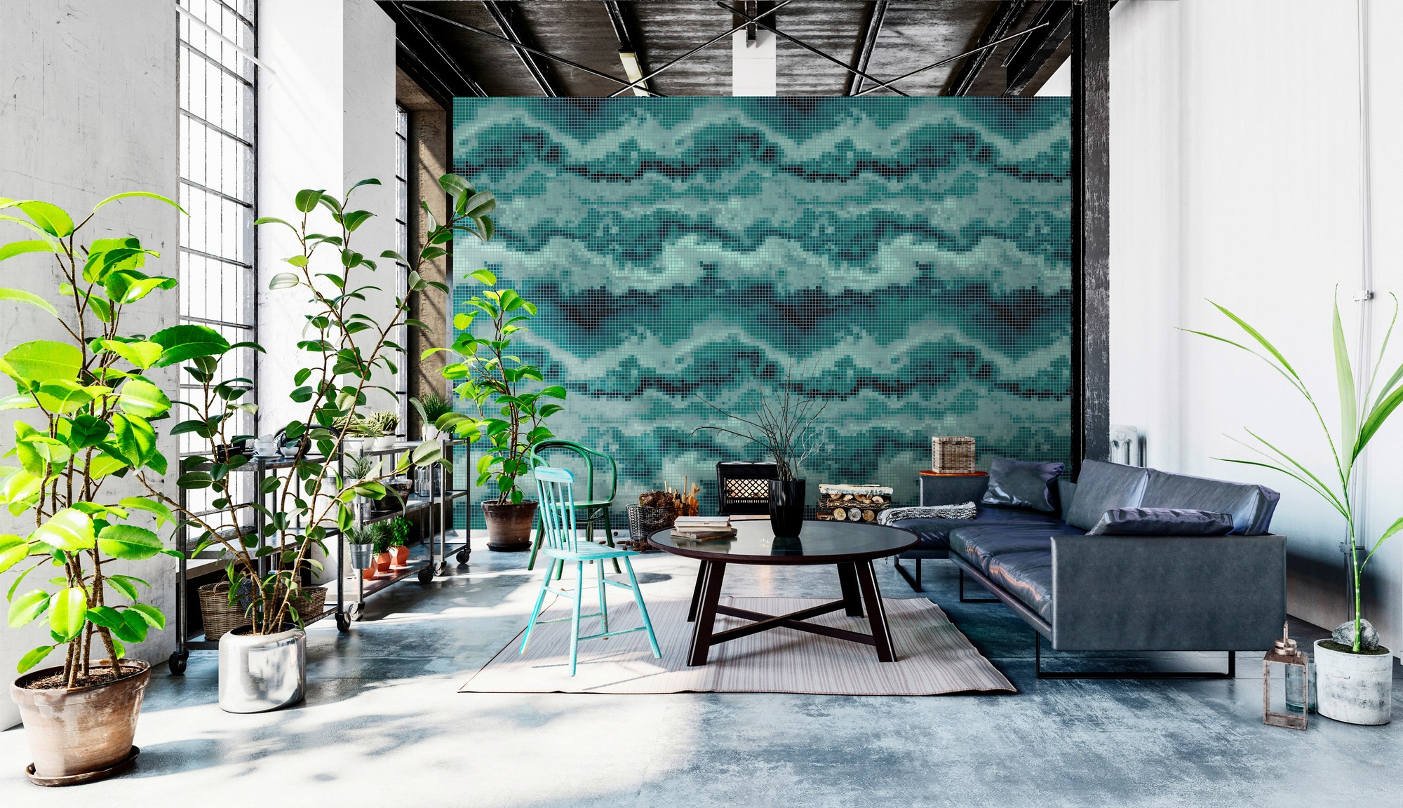 living walls Fototapete "Walls by Patel Mosaic 2" glatt Vlies, Wand, Schräg günstig online kaufen