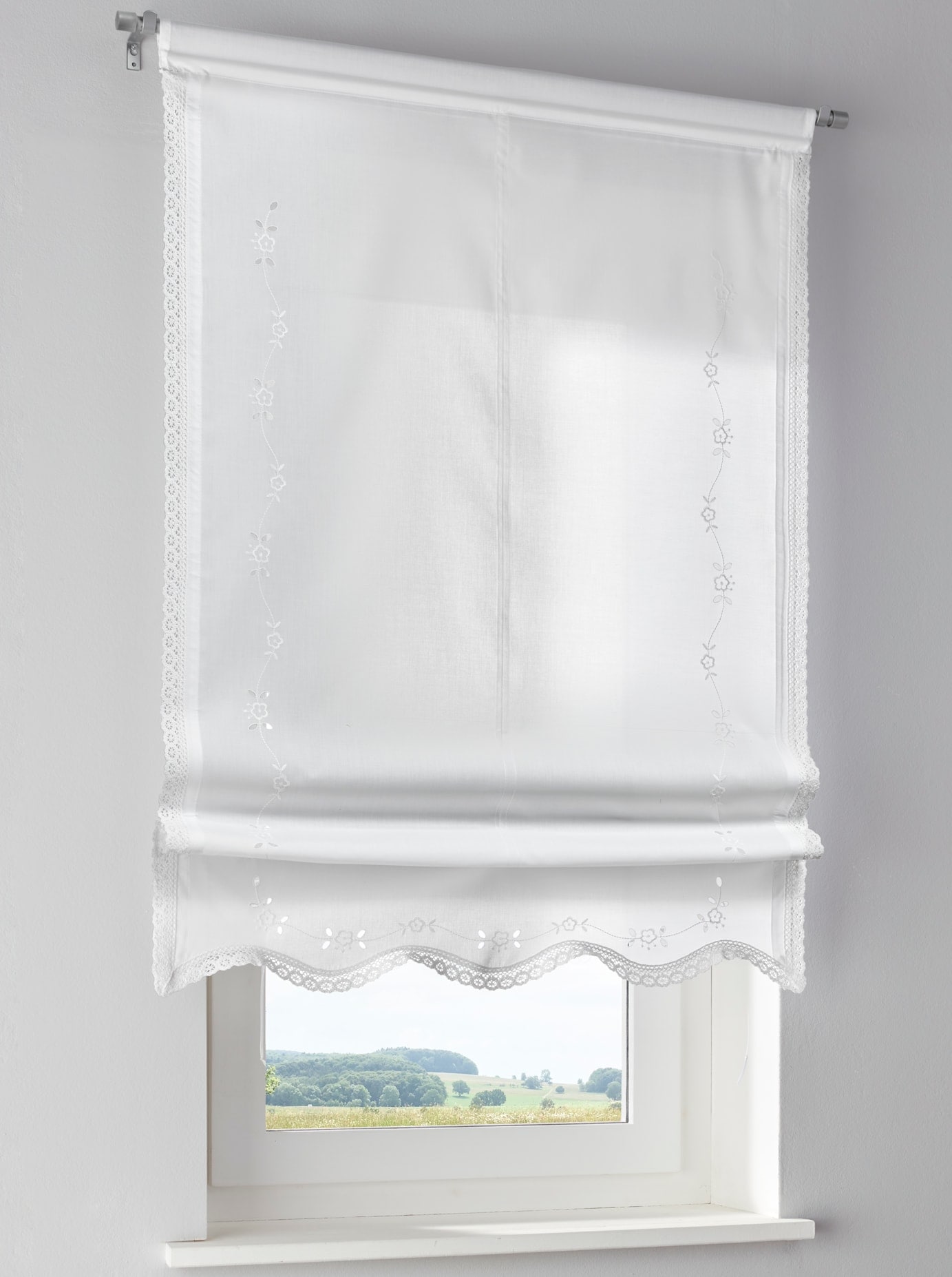Rollo HEINE HOME, B:80cm H:130cm, weiß, 100% Polyester, Rollos