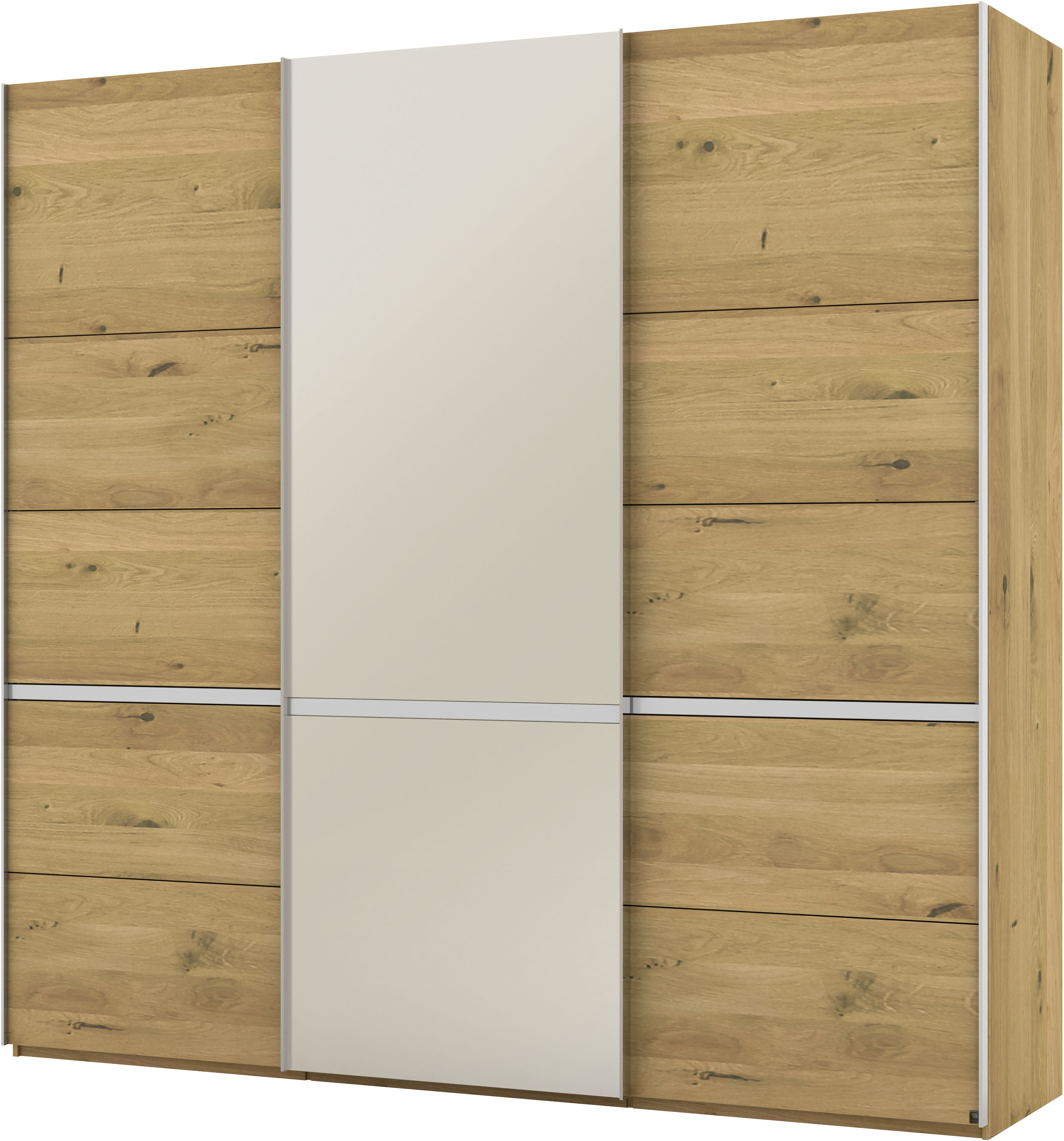 Thumbnail - Musterring Schwebetürenschrank "Savona, Kleiderschrank, Schrank, Garderobe, mit Schiebetüren" Teilmassiv Bianco-Eiche, m...