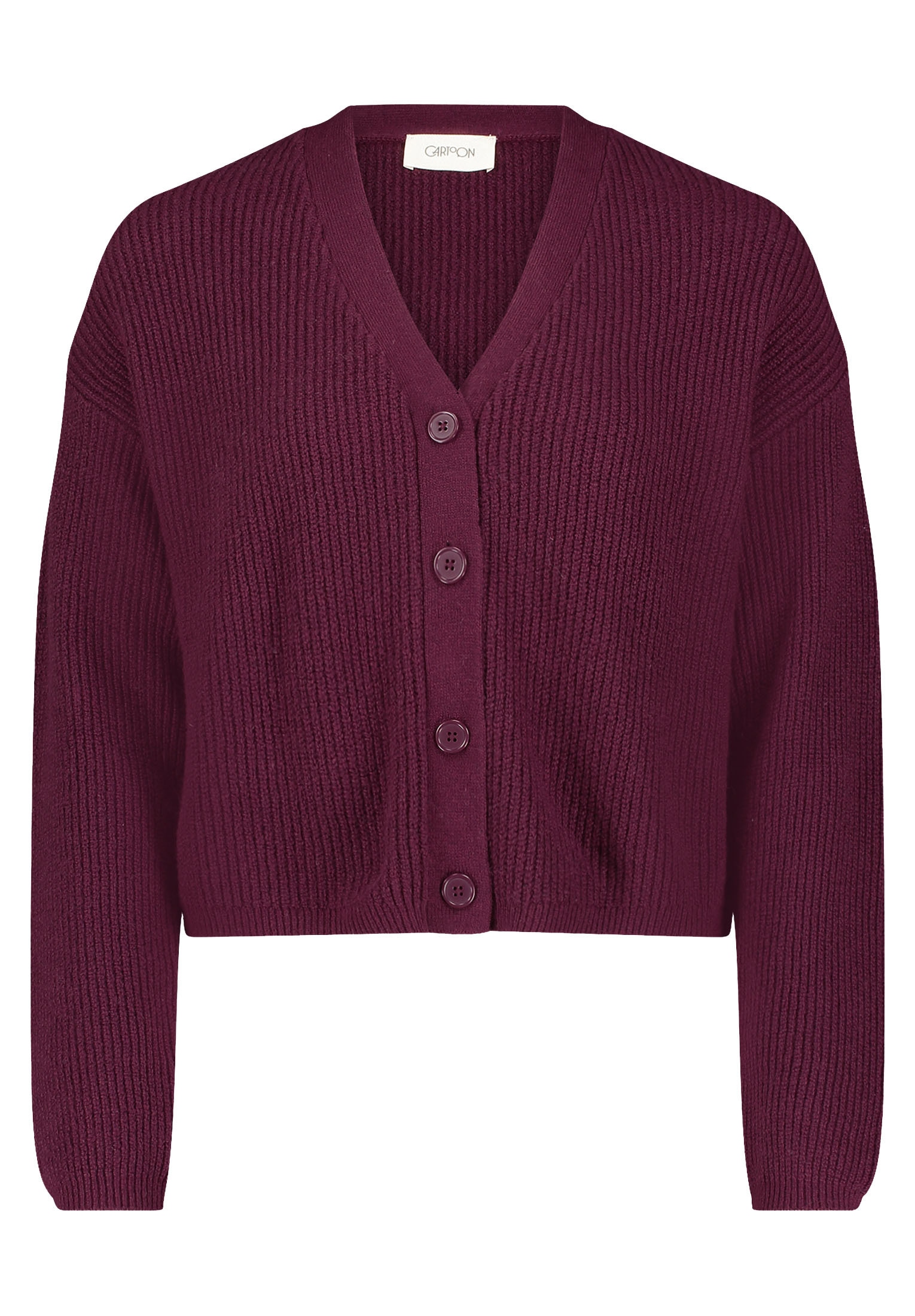 Cartoon Strickjacke »Cartoon Basic-Strickjacke mit V-Ausschnitt«, Struktur