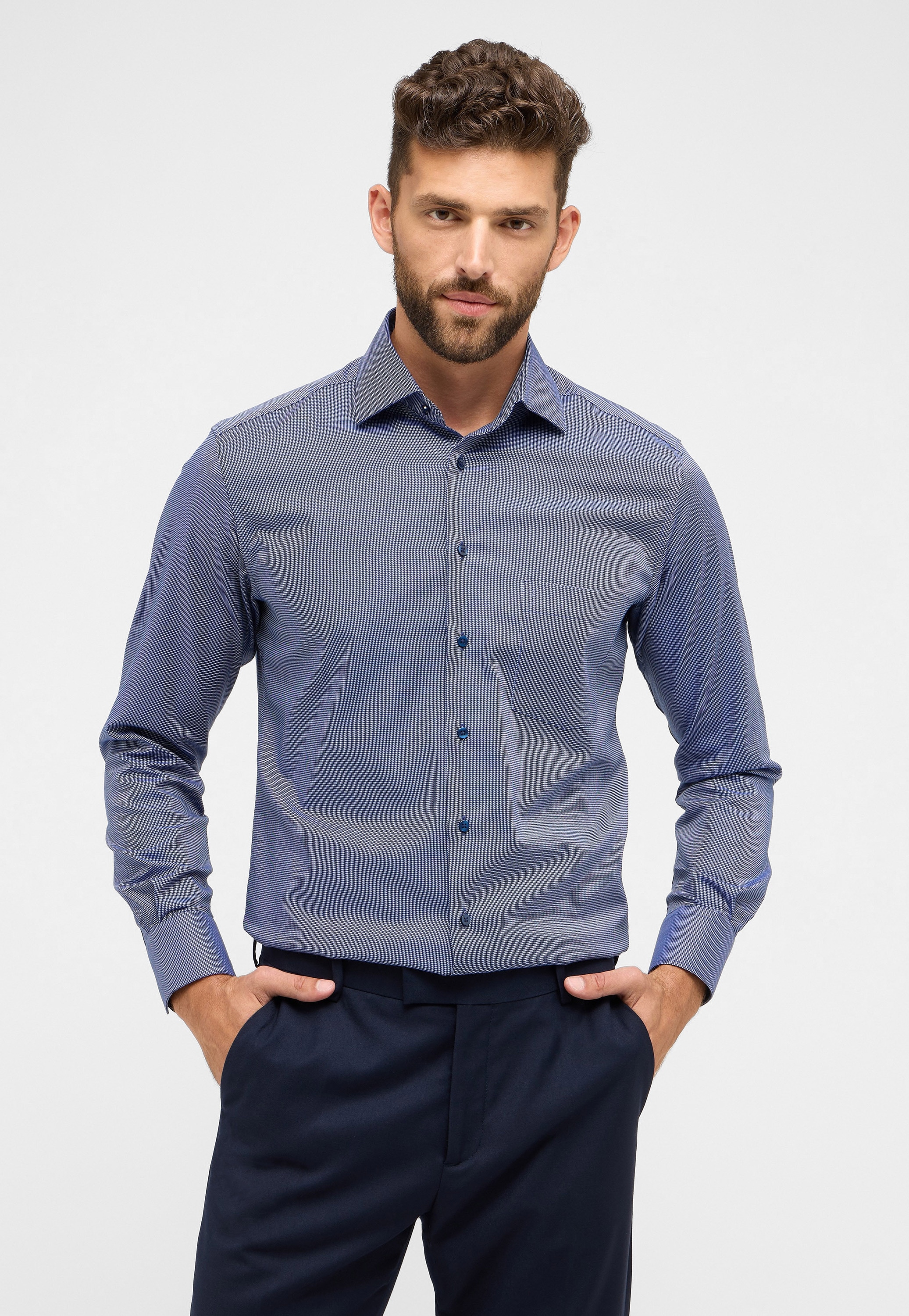 Eterna Langarmhemd "MODERN FIT", NON IRON (bügelfrei) günstig online kaufen
