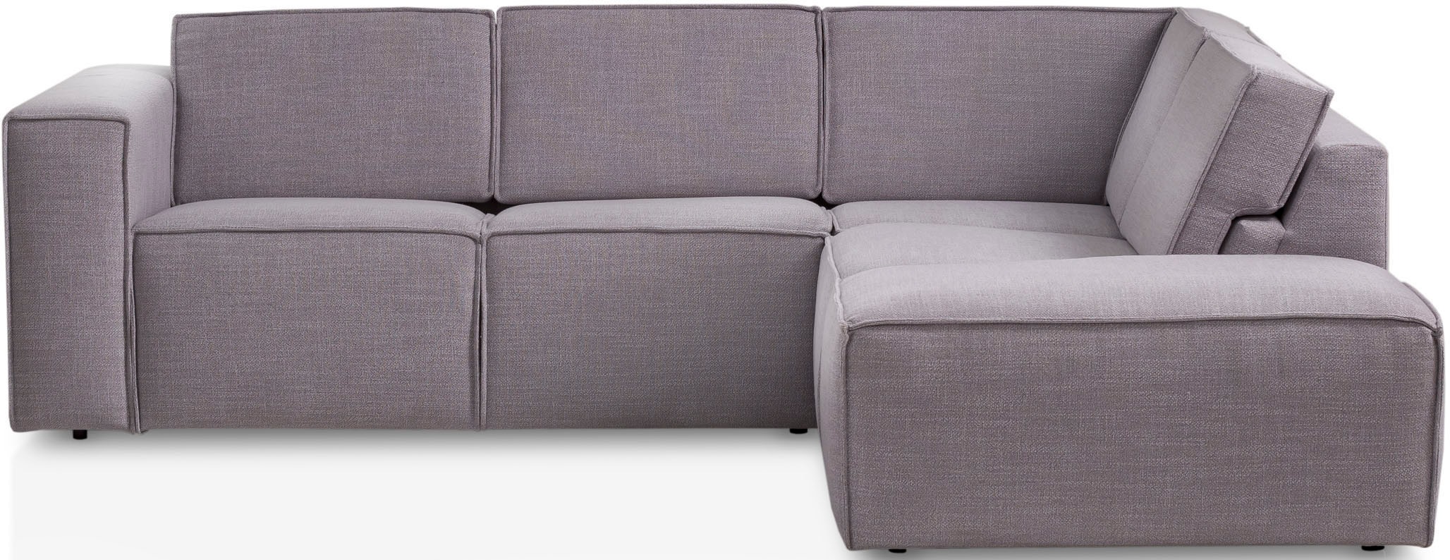 TRENDMANUFAKTUR Ecksofa »Dice mit Sitztiefenverstellung und Kaltschaumpolsterung«, hoher Sitzkomfort, aktuelle Kedernaht, L-Form