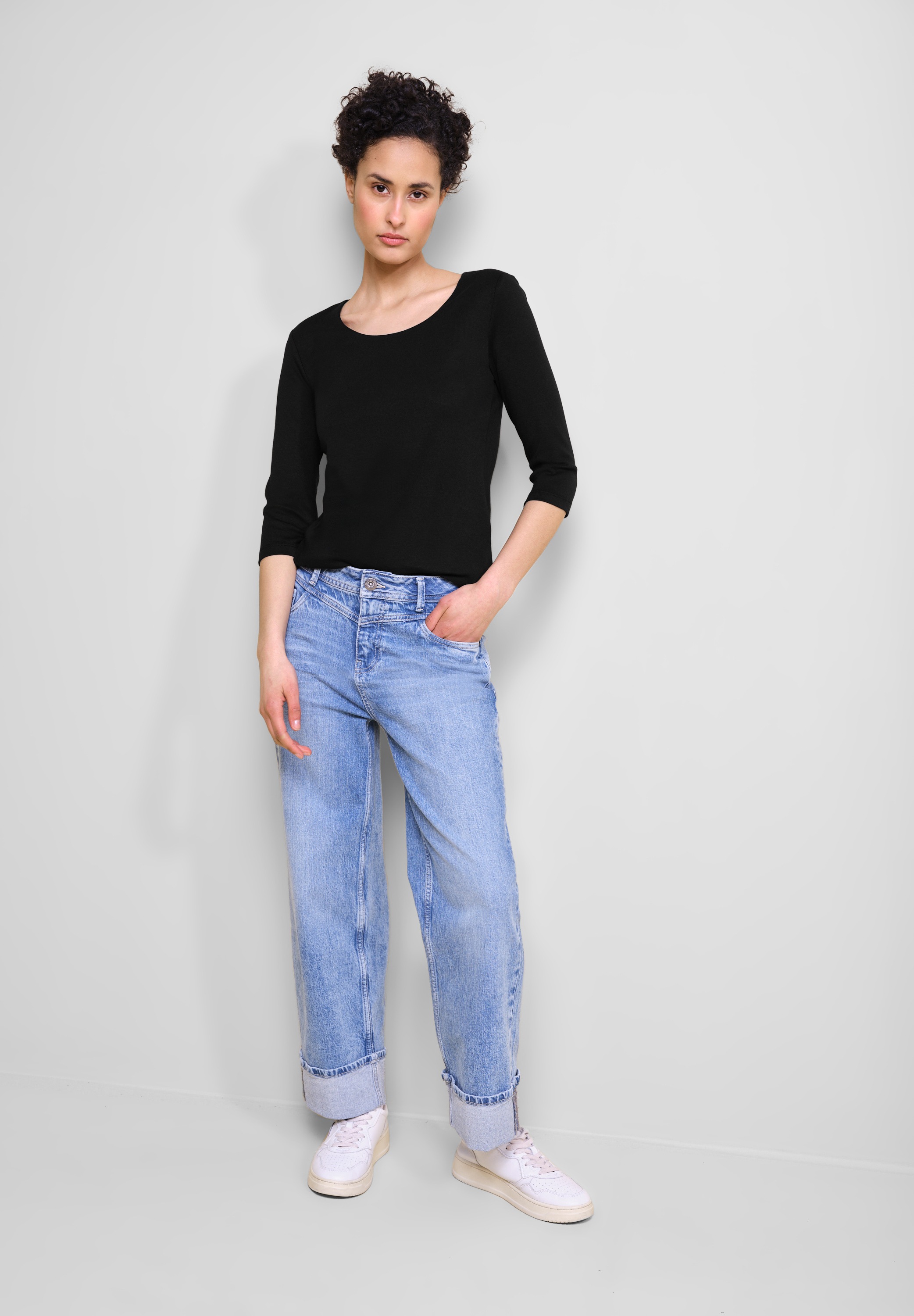 STREET ONE 3/4-Arm-Shirt, mit Rundhalsausschnitt