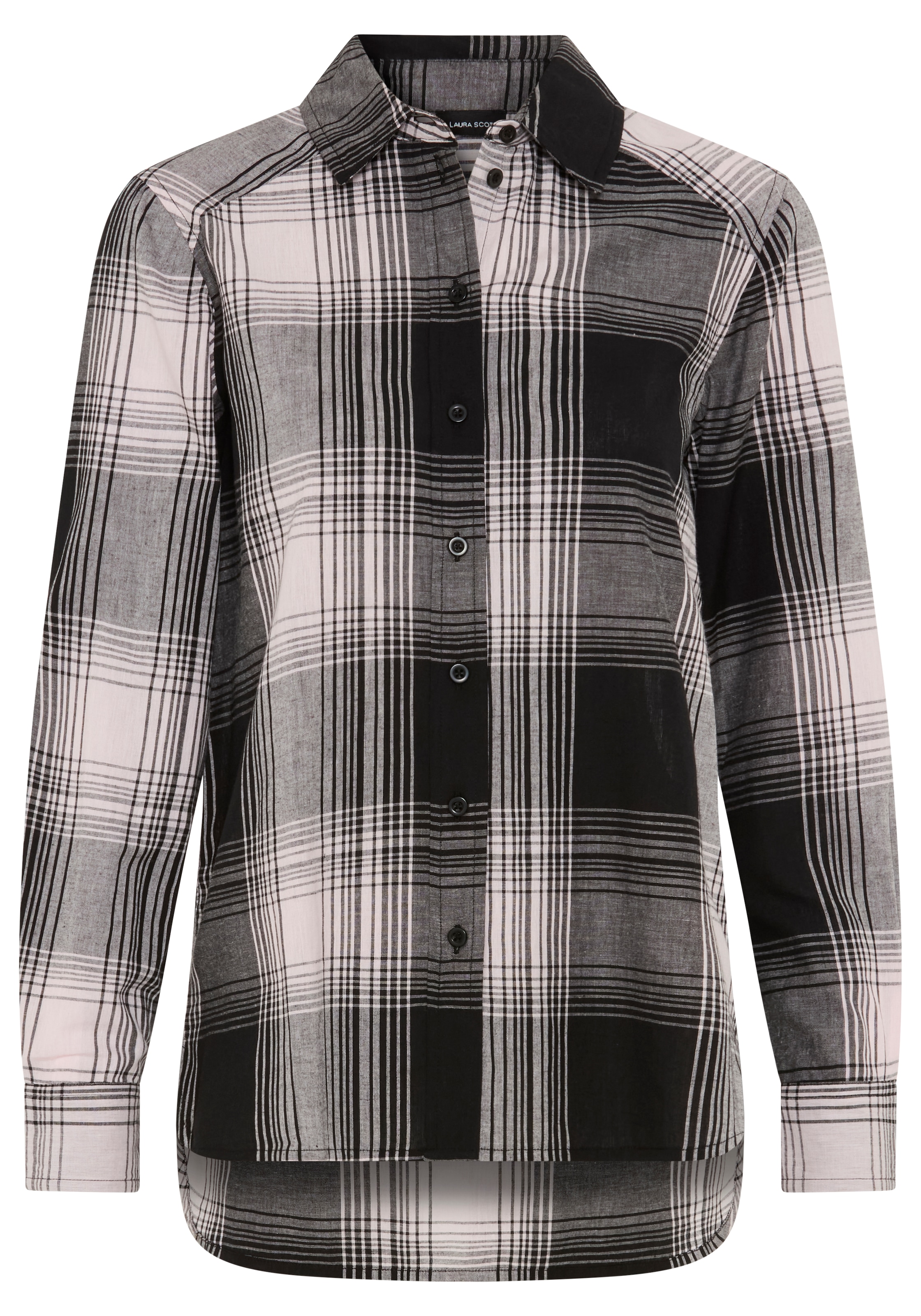 Laura Scott Karobluse klassische Bluse, kariertes Muster, aus leichter Web-Baumwolle