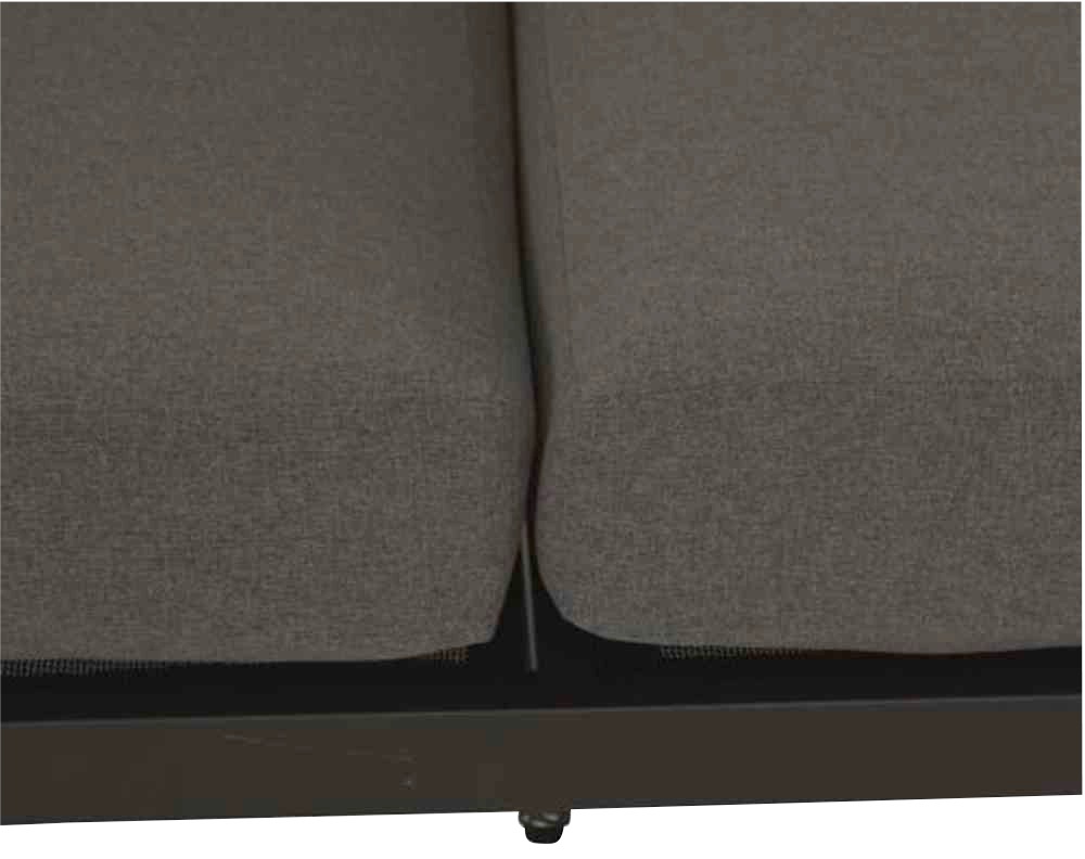 Siena Garden Loungesofa »Alvida«, (Loungebank links, 2-Sitzer, BxTxH: 172x80x70 cm), Aluminium, Teakholz, inkl. Sitz- und Rückenkissen grau