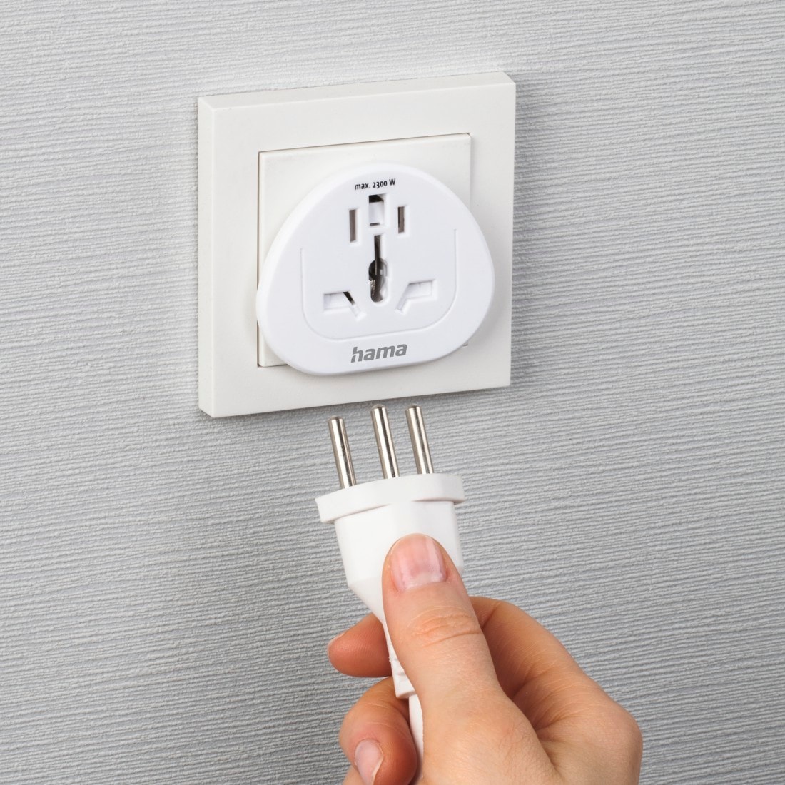 Hama Reiseadapter »Reiseadapter Typ E und F, 3  polig, universal, Welt nach Europa, Weiß«