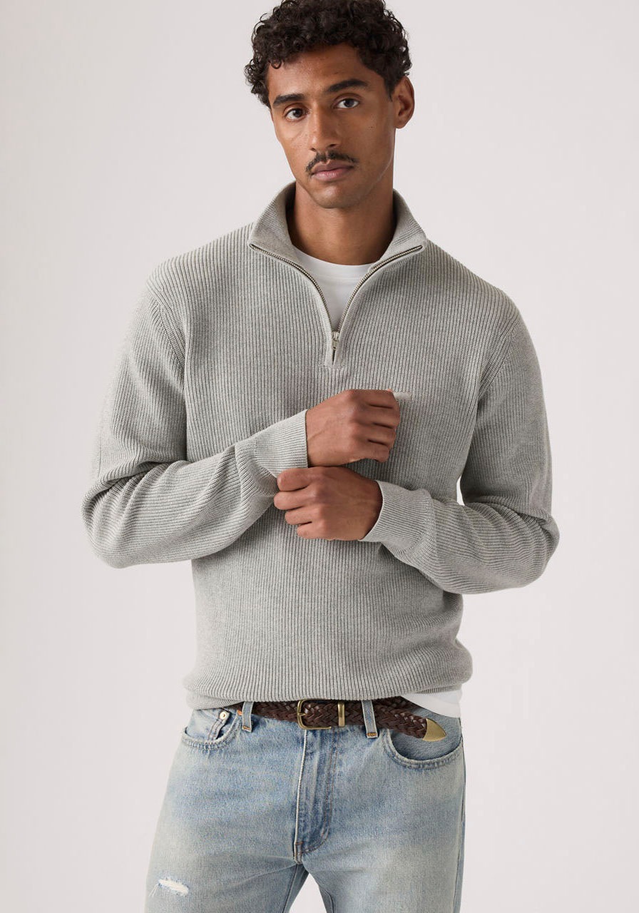 Levis Strickpullover "HM QUARTER ZIP SWEATER" mit Zipper und Struktur günstig online kaufen