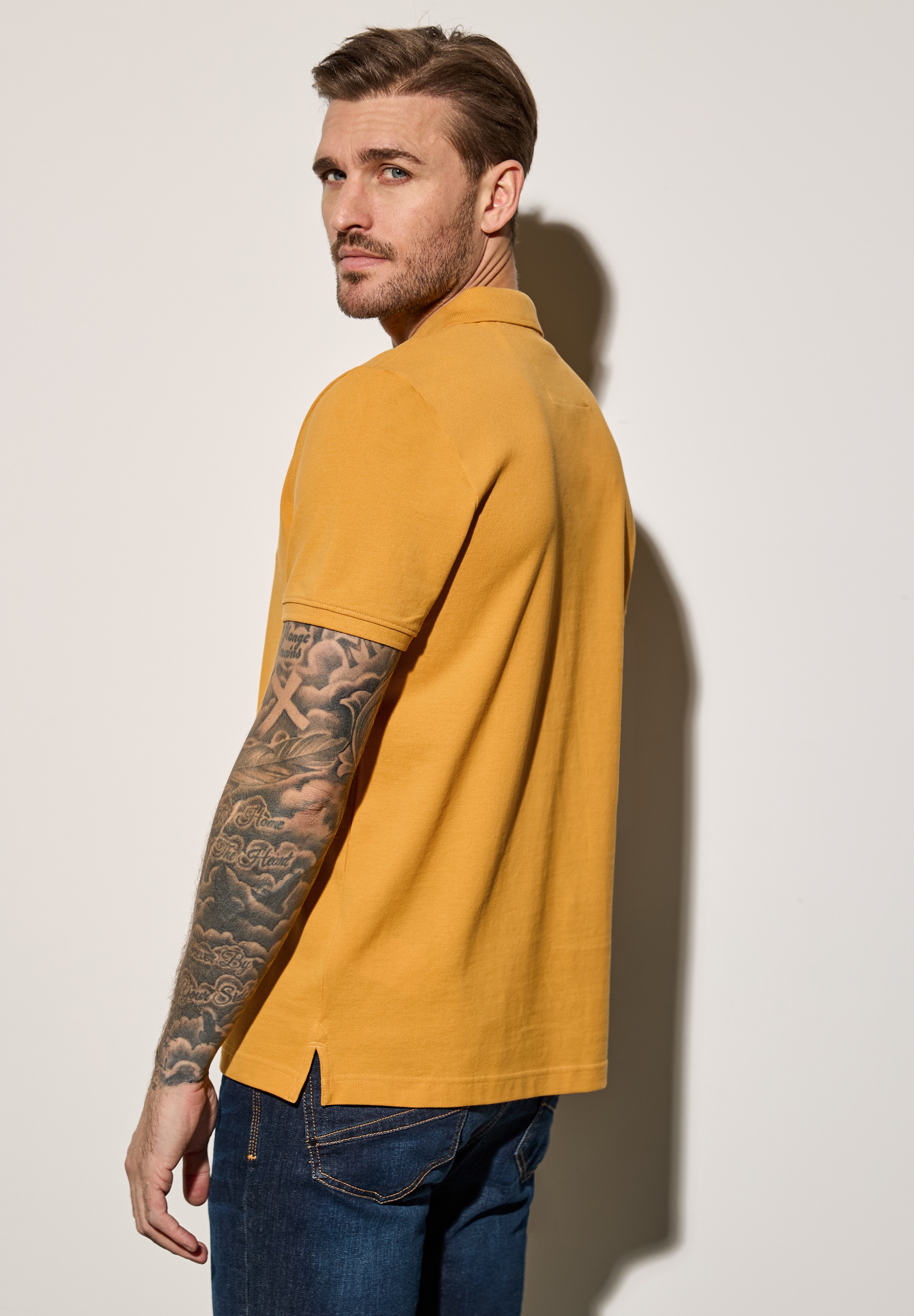 STREET ONE MEN Poloshirt, aus reiner Baumwolle