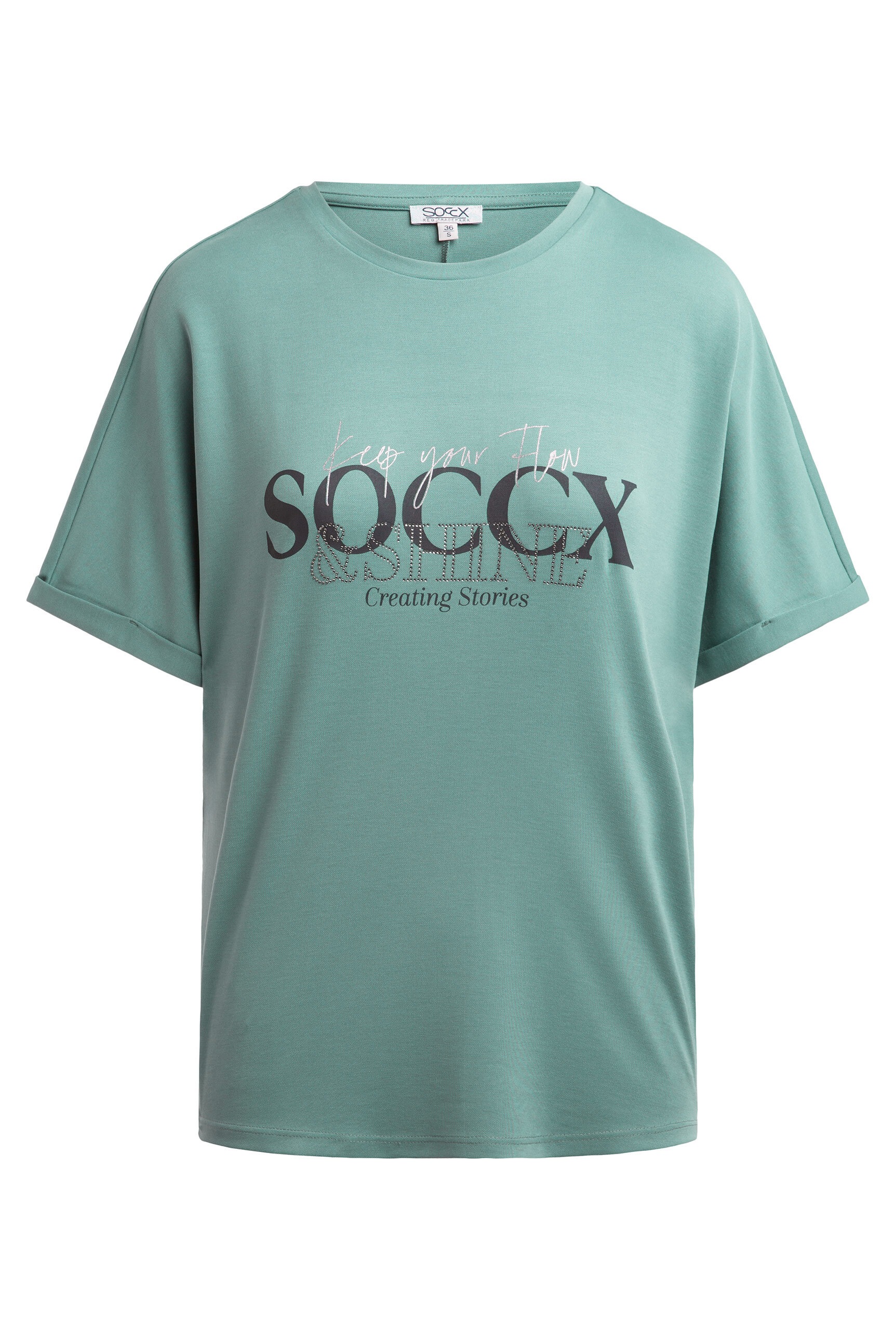 SOCCX Rundhalsshirt mit Fledermausärmeln
