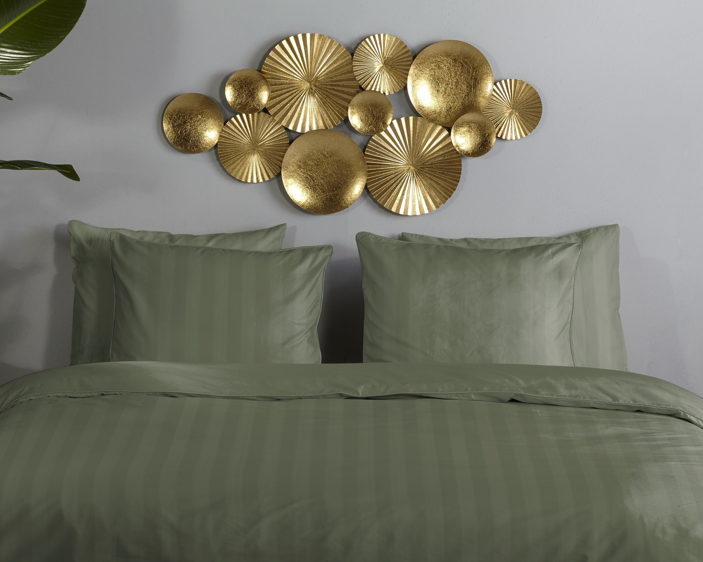 Descanso Kissenbezüge »Hotel Sevilla« Baumwolle, Mako-Satin, 1 Stück, Luxe, Streifen, uni