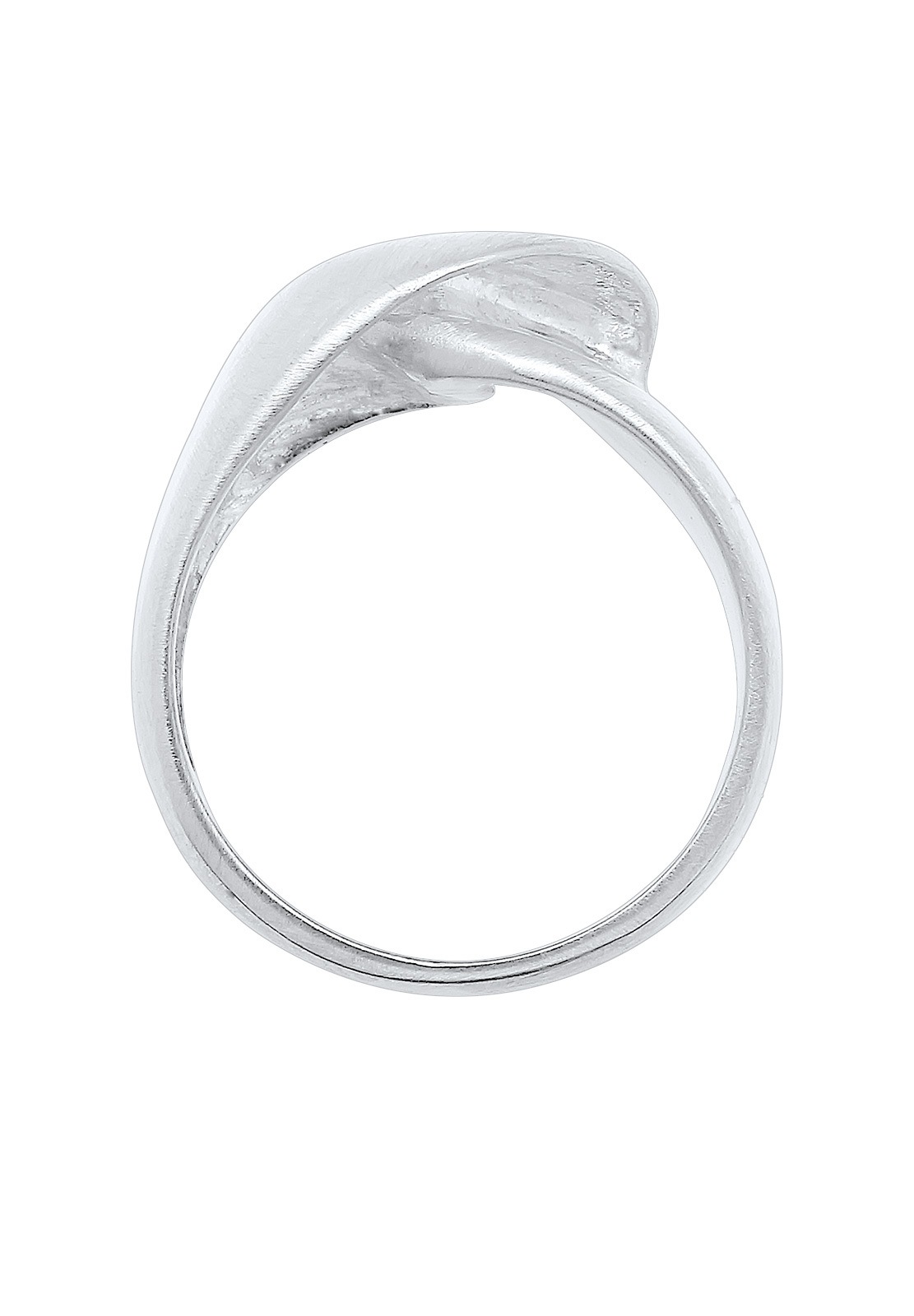 Elli Fingerring »Bandring Wellen Organic Geo Matt Knoten 925 Silber«