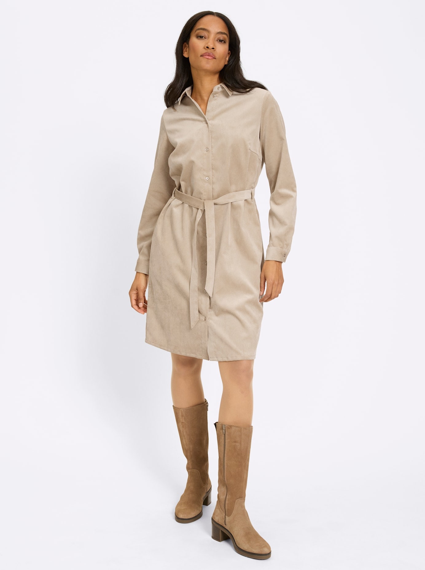 heine Hemdblusenkleid "Cord-Kleid" Eingrifftaschen