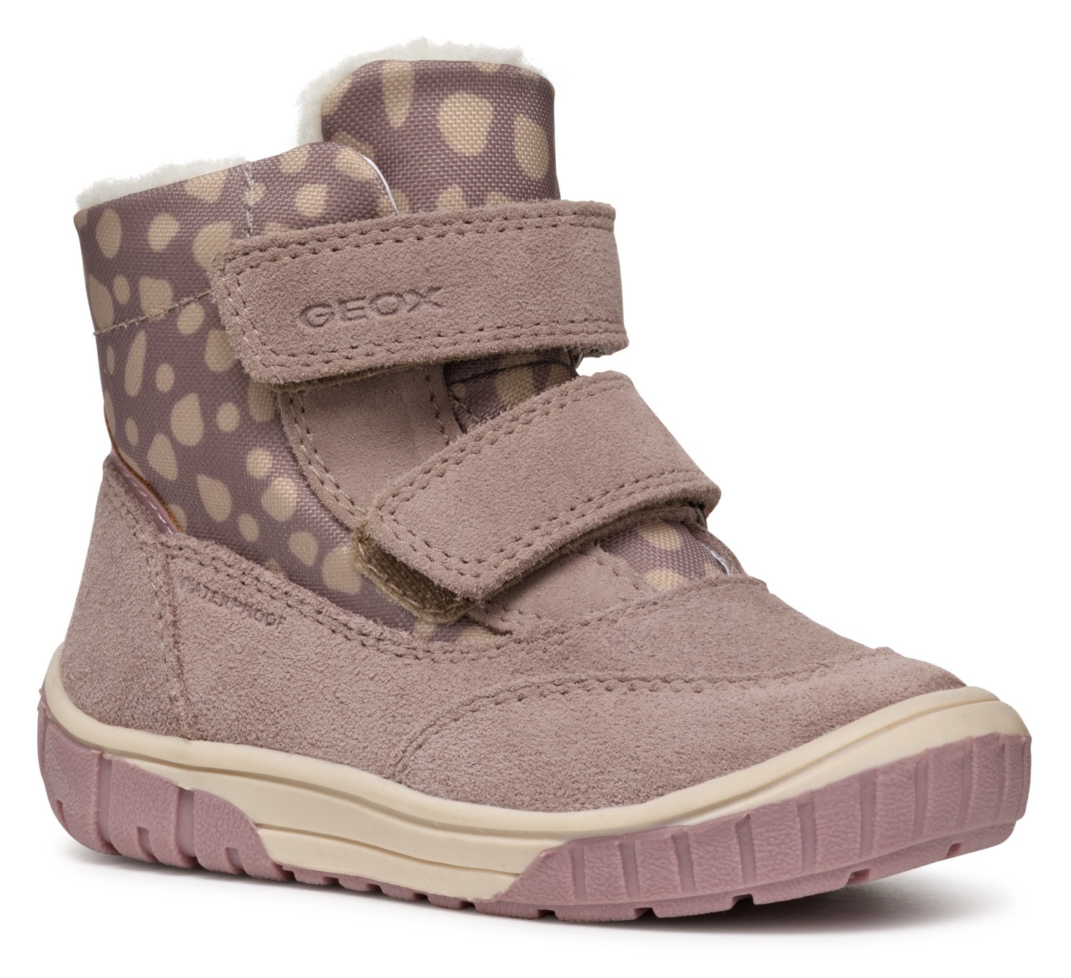 Geox Winterboots »B OMAR GIRL WPF«, Klettstiefel, Babystiefel Winterstiefel mit schönem Muster